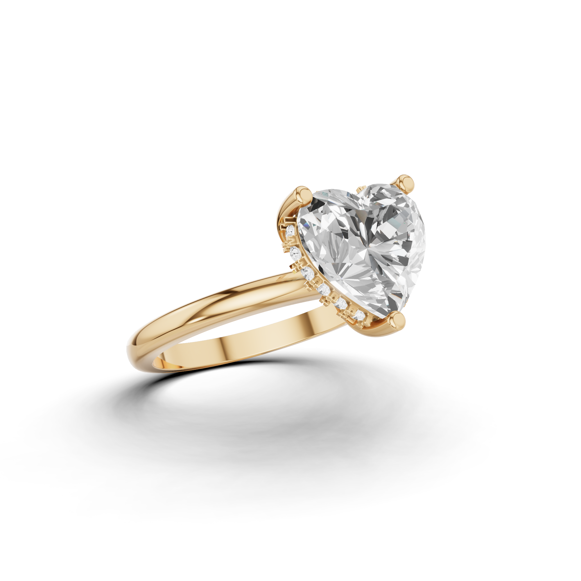 Romantic Heart Engagement Ring