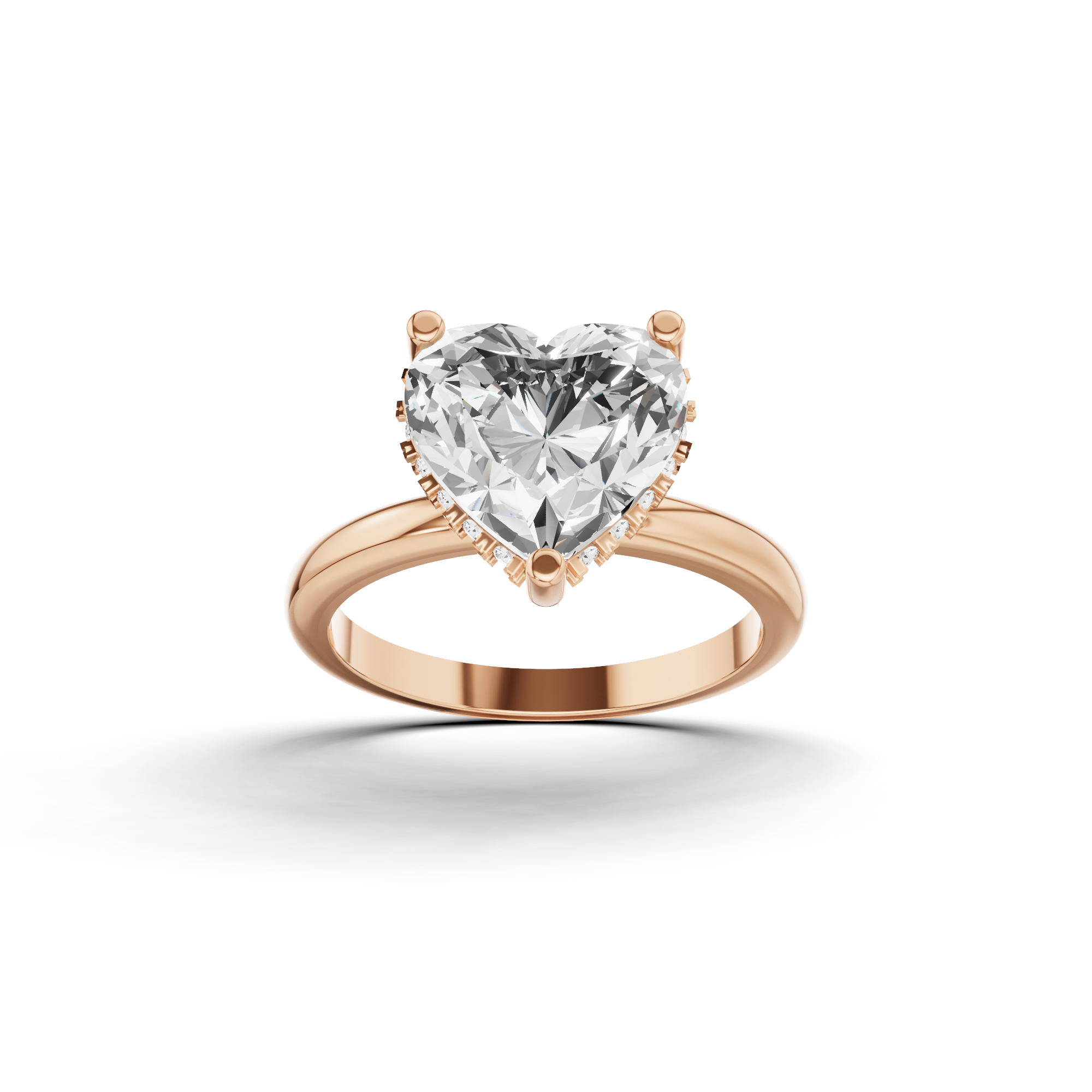 Romantic Heart Engagement Ring