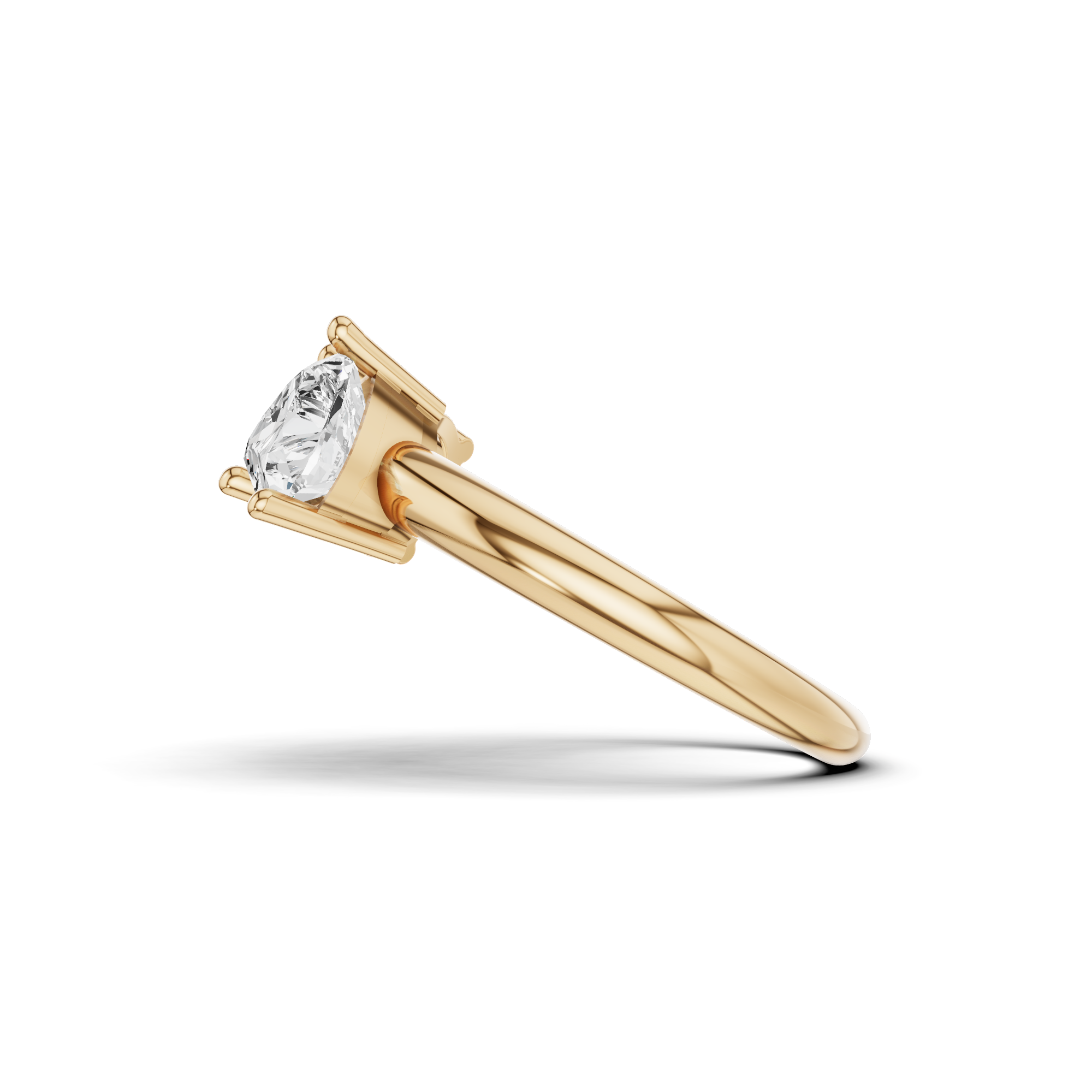 Round and Heart Cut Two Stone Ring