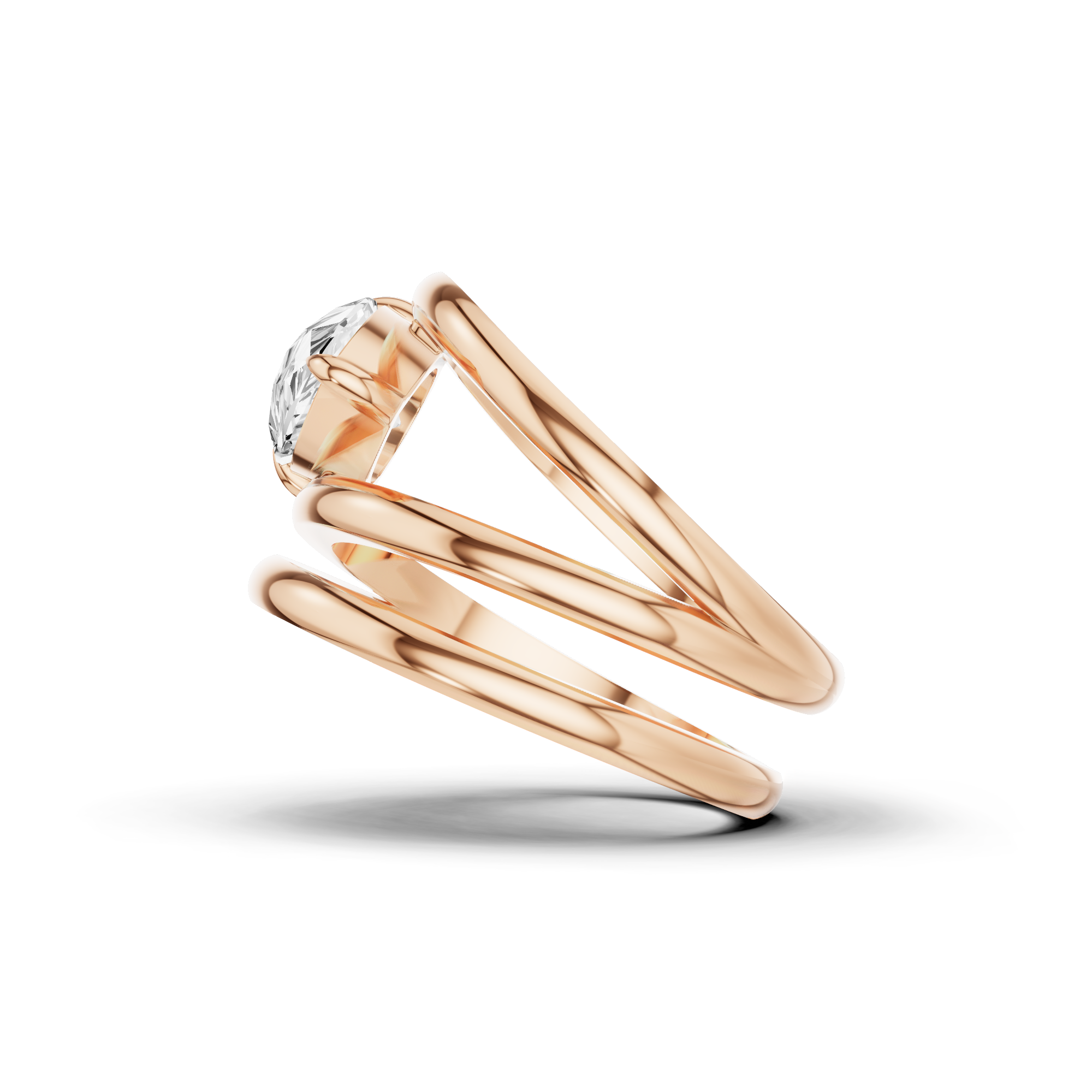 East to West Pear Dress Ring