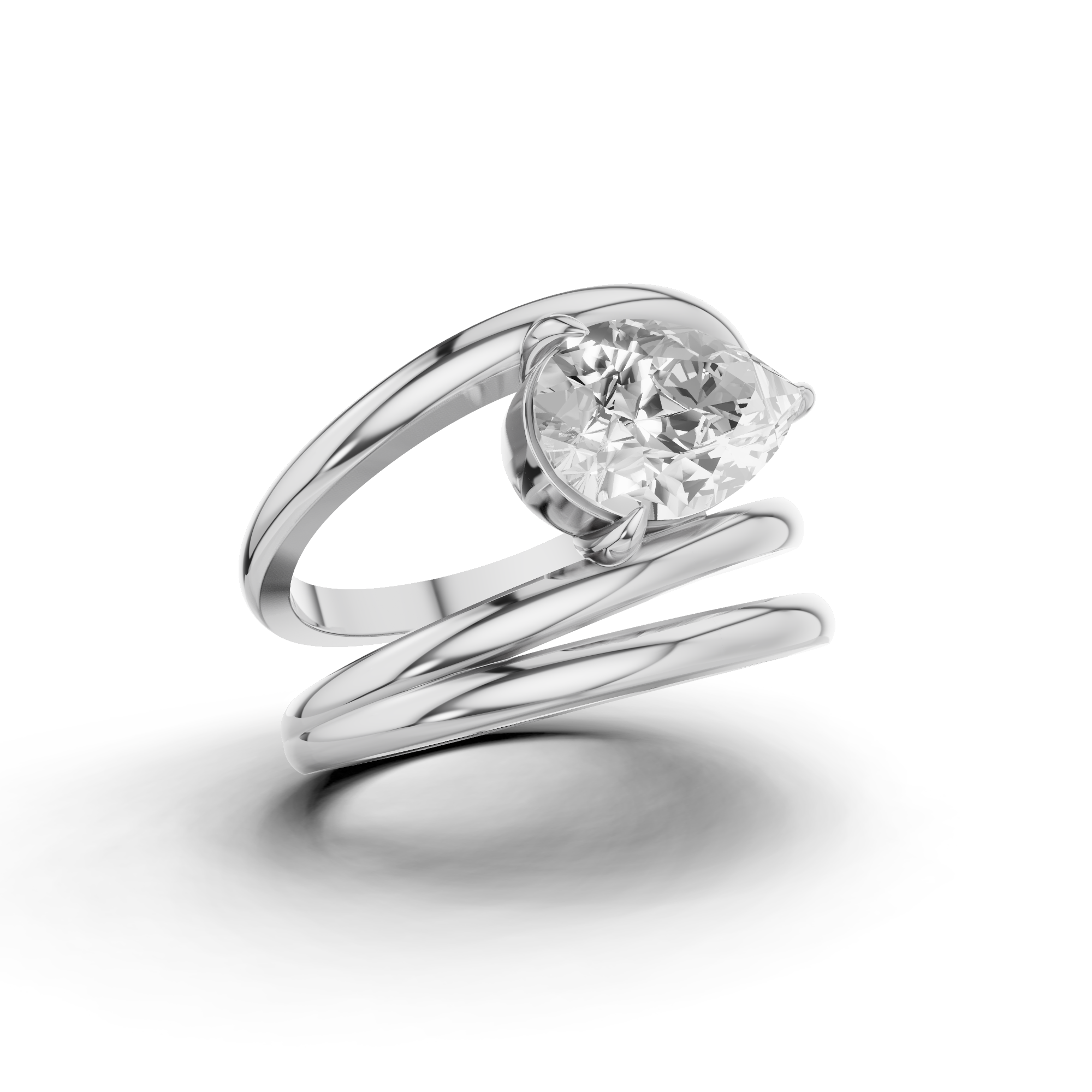 East to West Pear Dress Ring