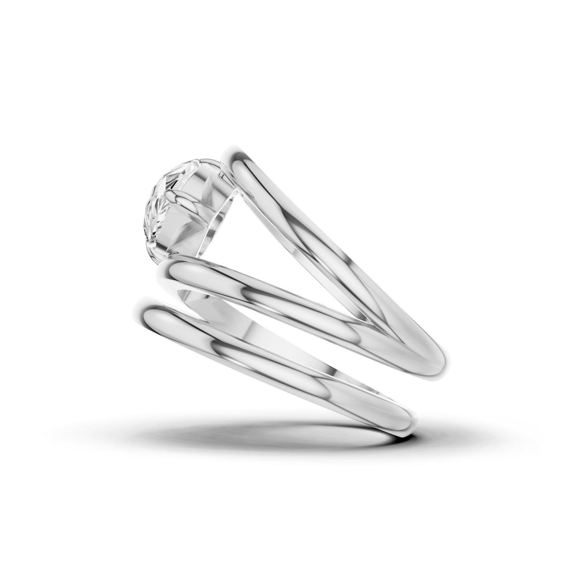 East to West Pear Dress Ring
