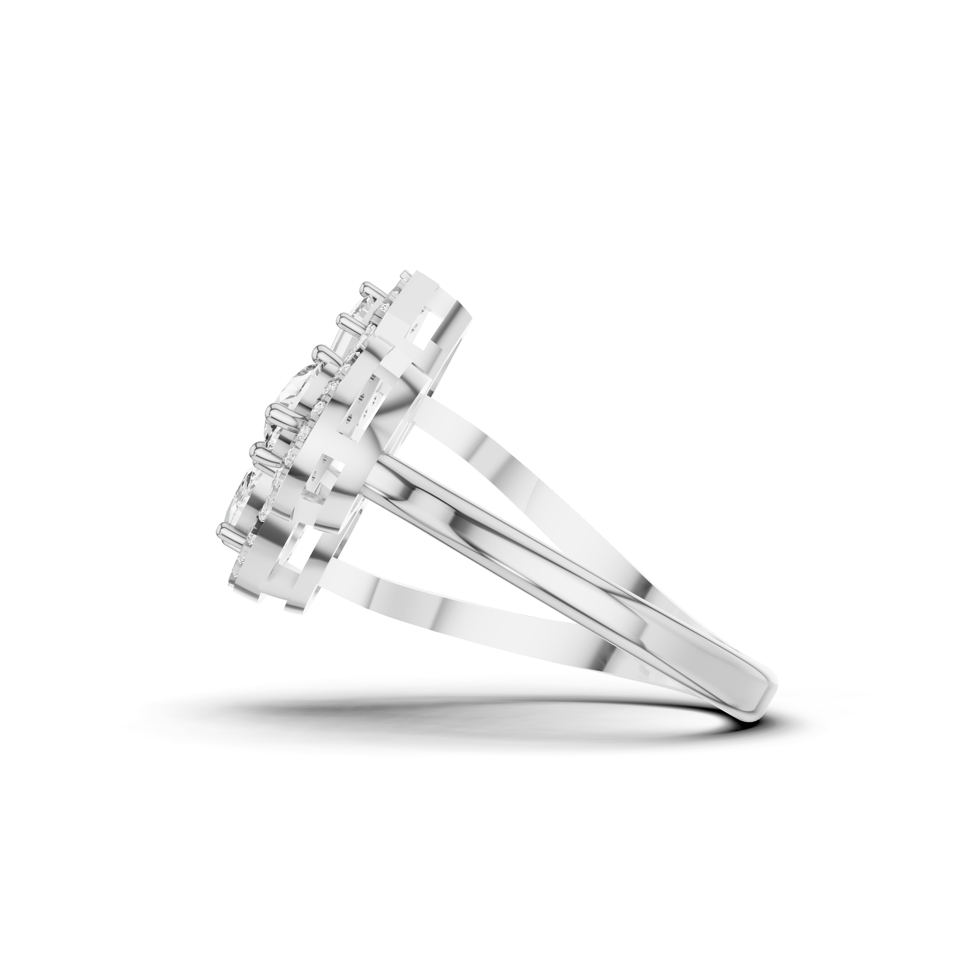Multi Shape Halo Dress Ring