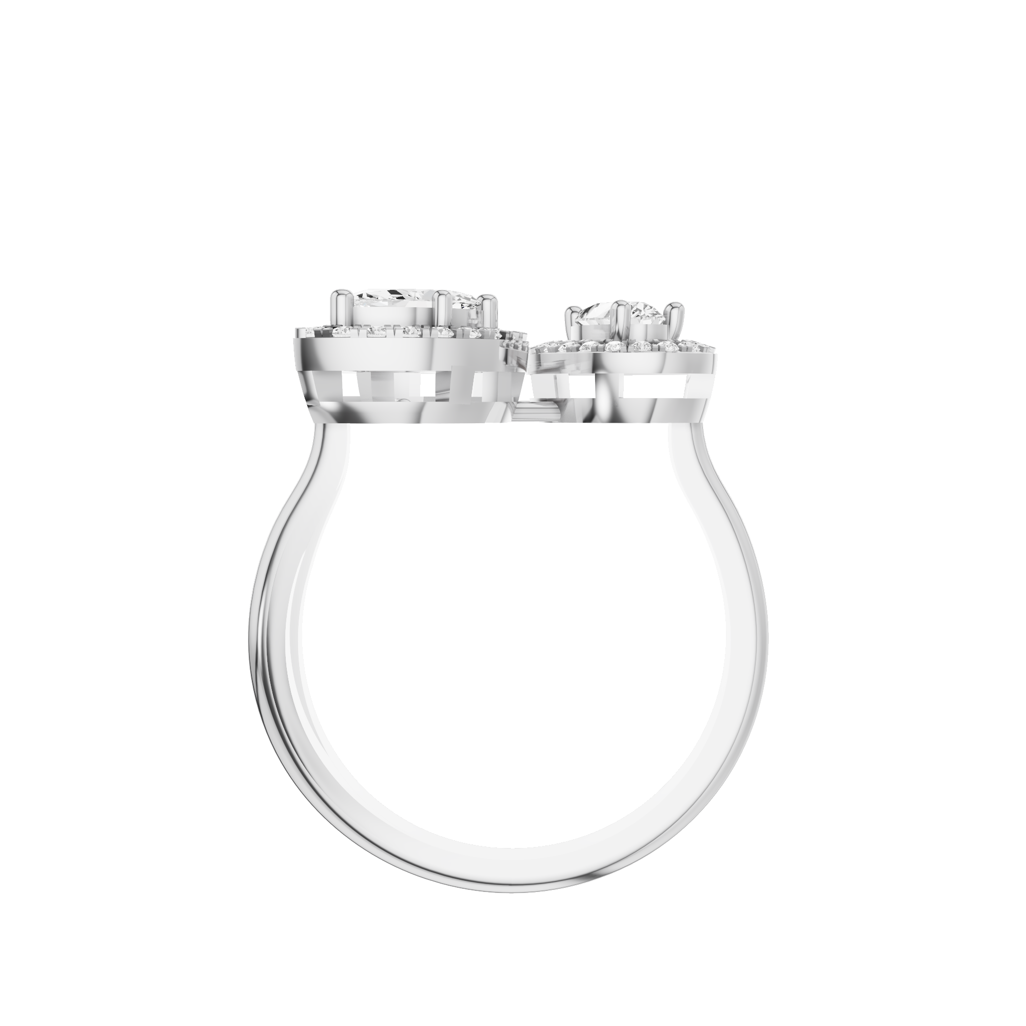 Multi Shape Halo Dress Ring