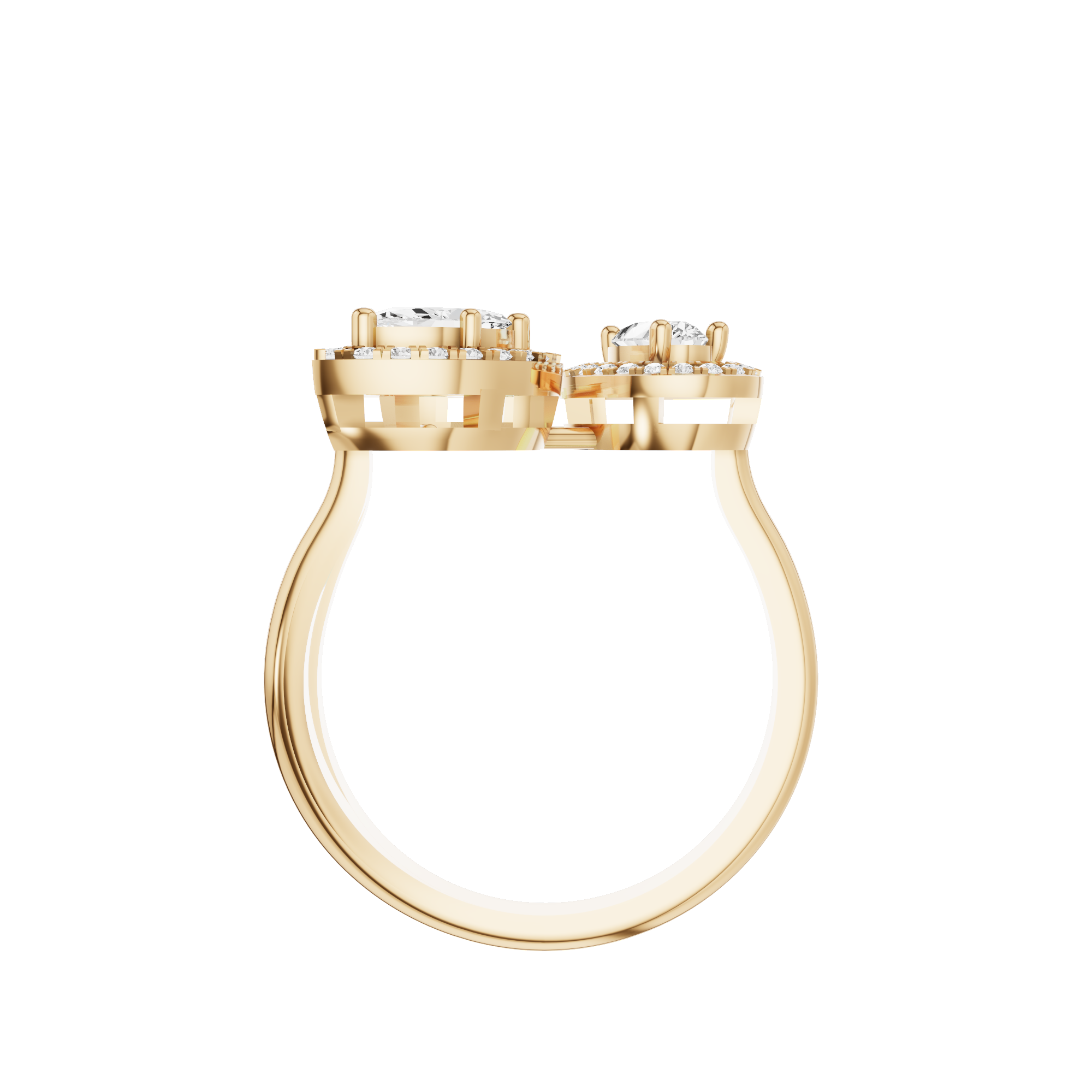 Multi Shape Halo Dress Ring