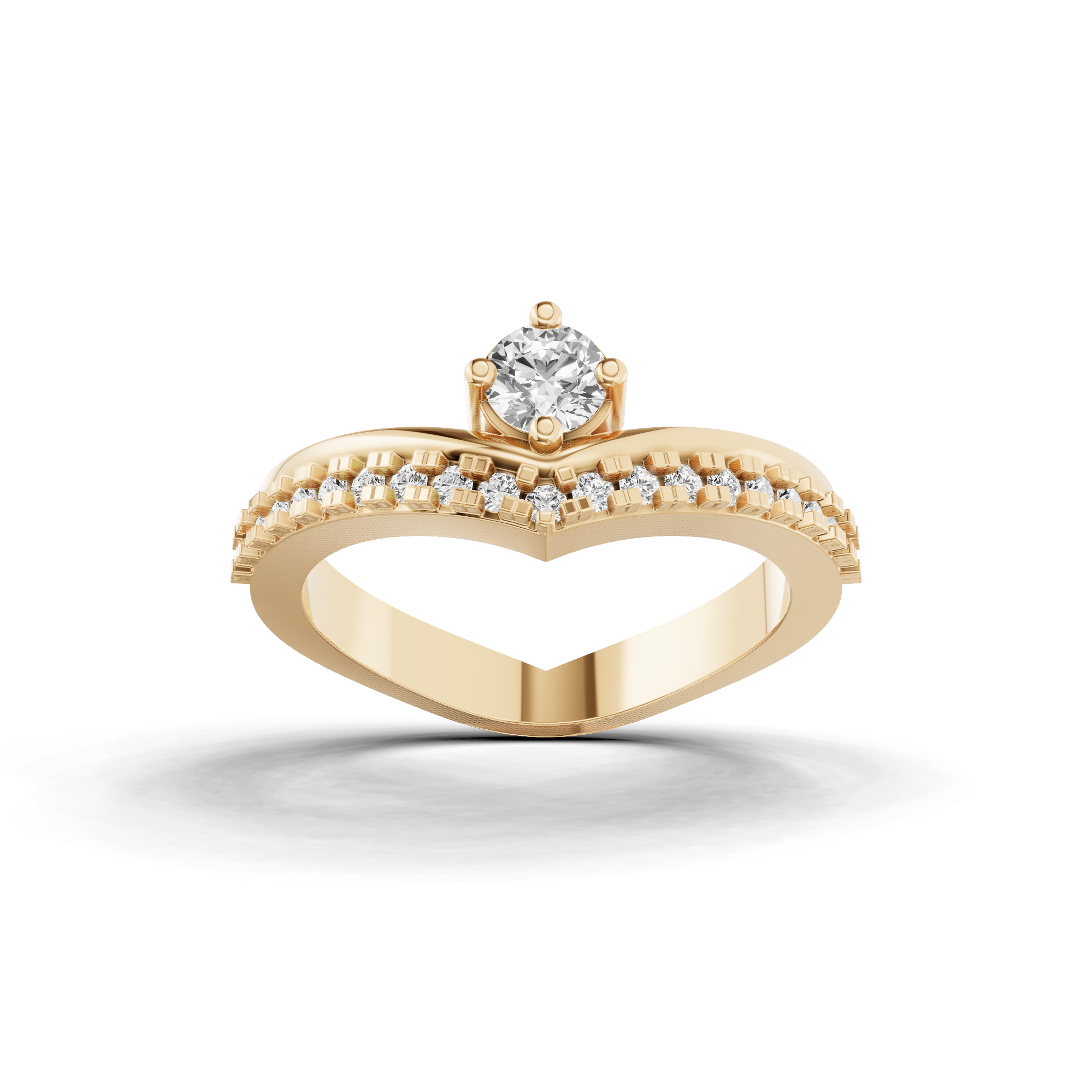 V-Shaped Engagement Ring
