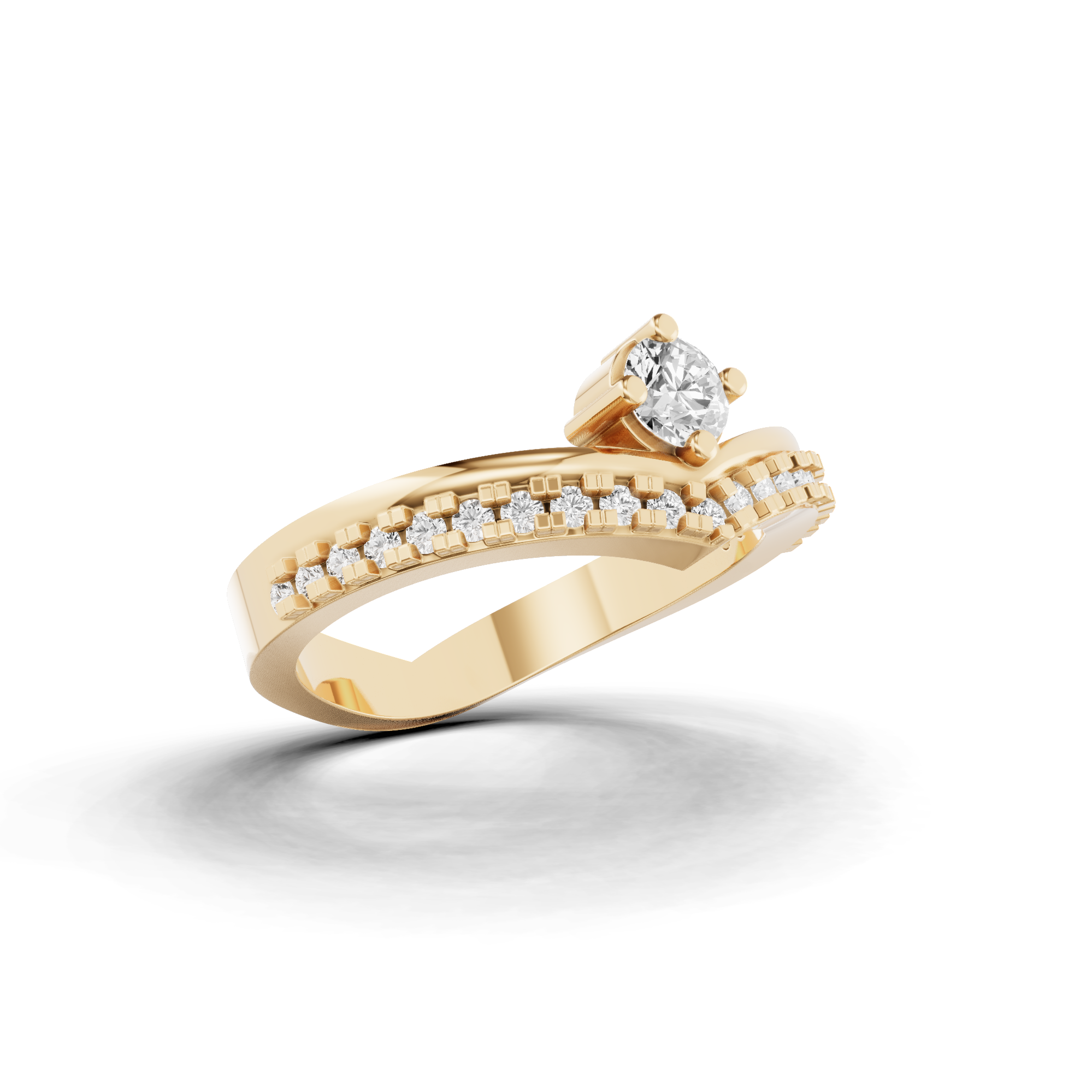 V-Shaped Engagement Ring