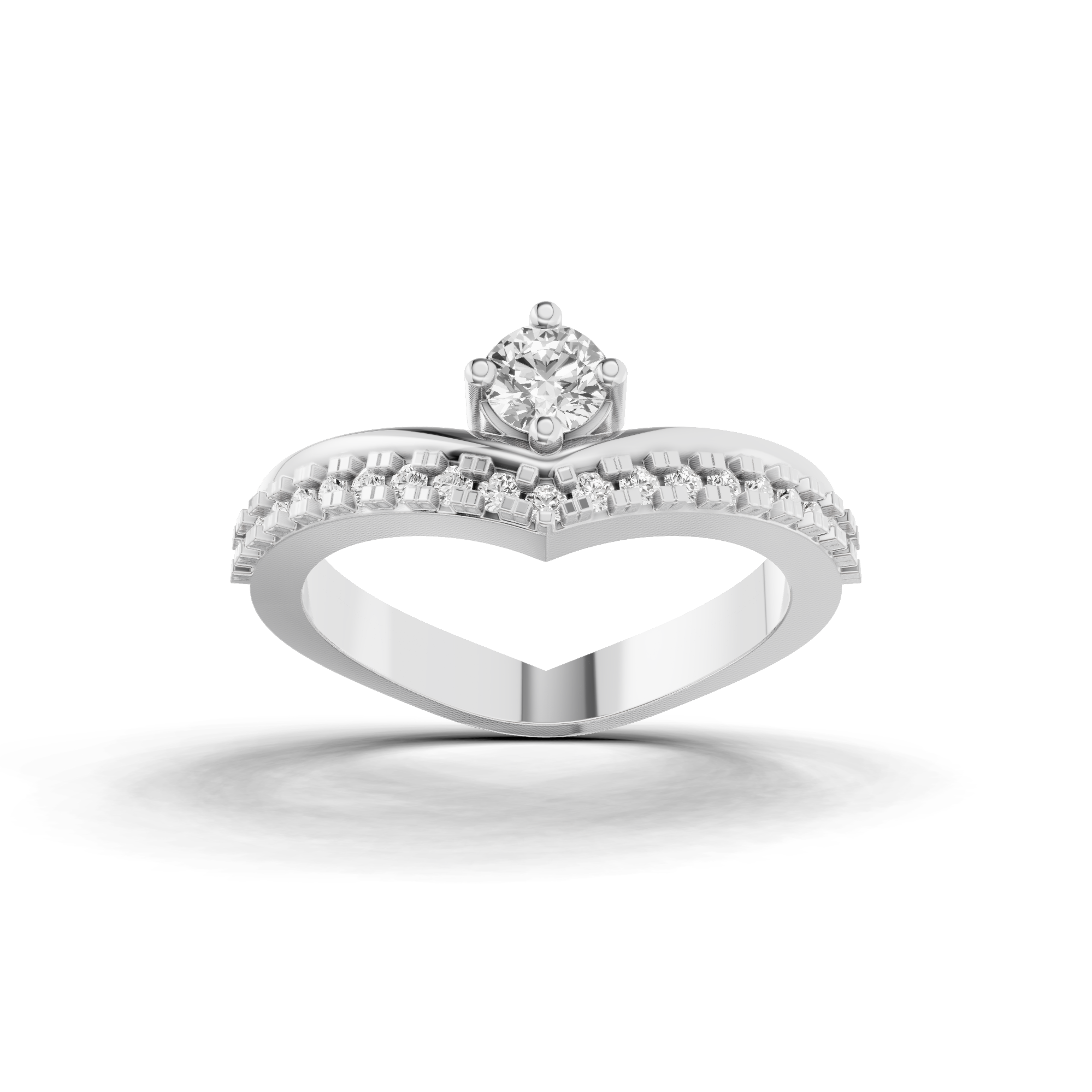 V-Shaped Engagement Ring