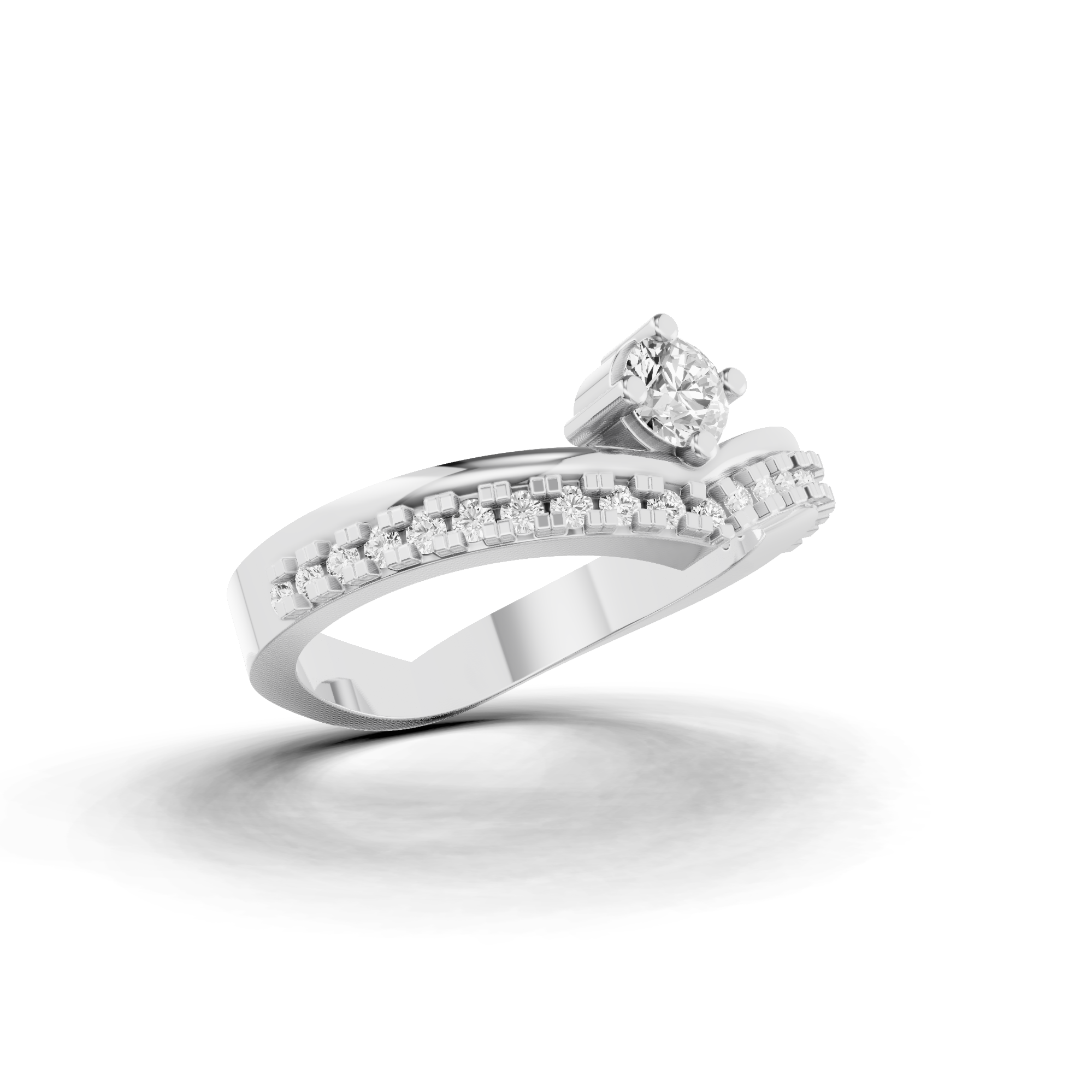 V-Shaped Engagement Ring