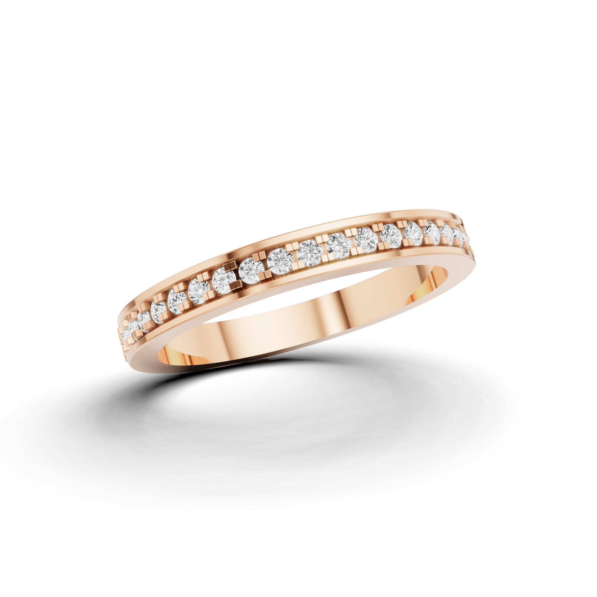 Geometric Channel Eternity Band