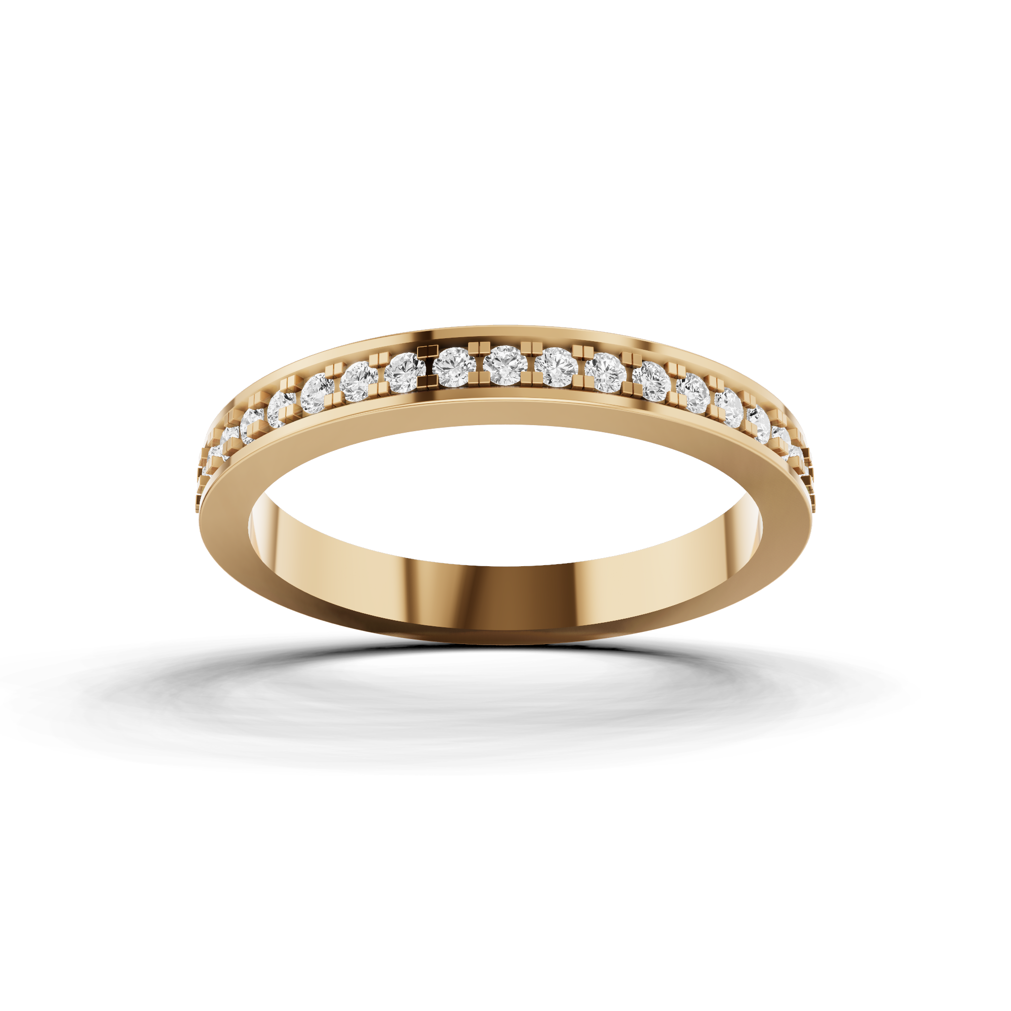 Geometric Channel Eternity Band