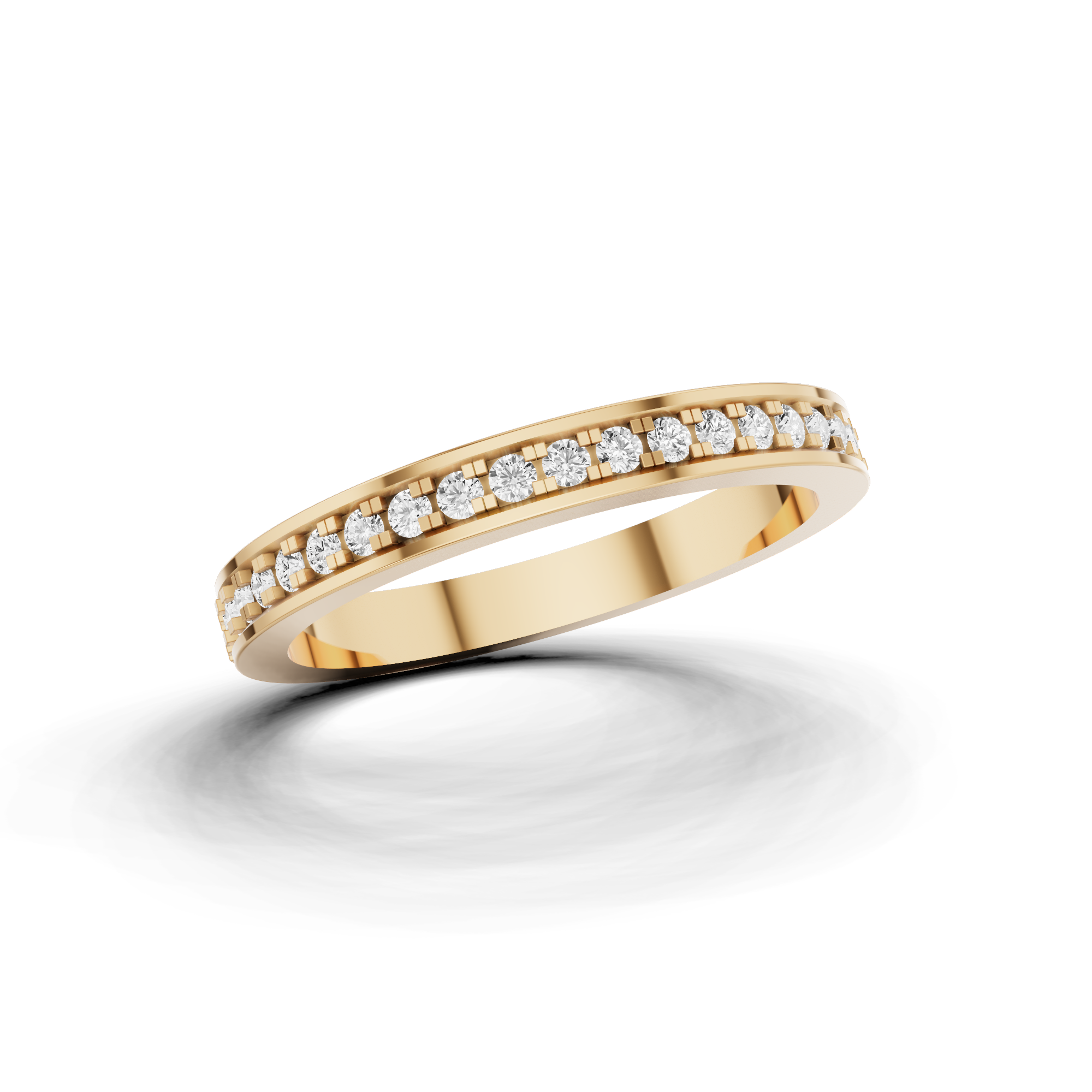 Geometric Channel Eternity Band