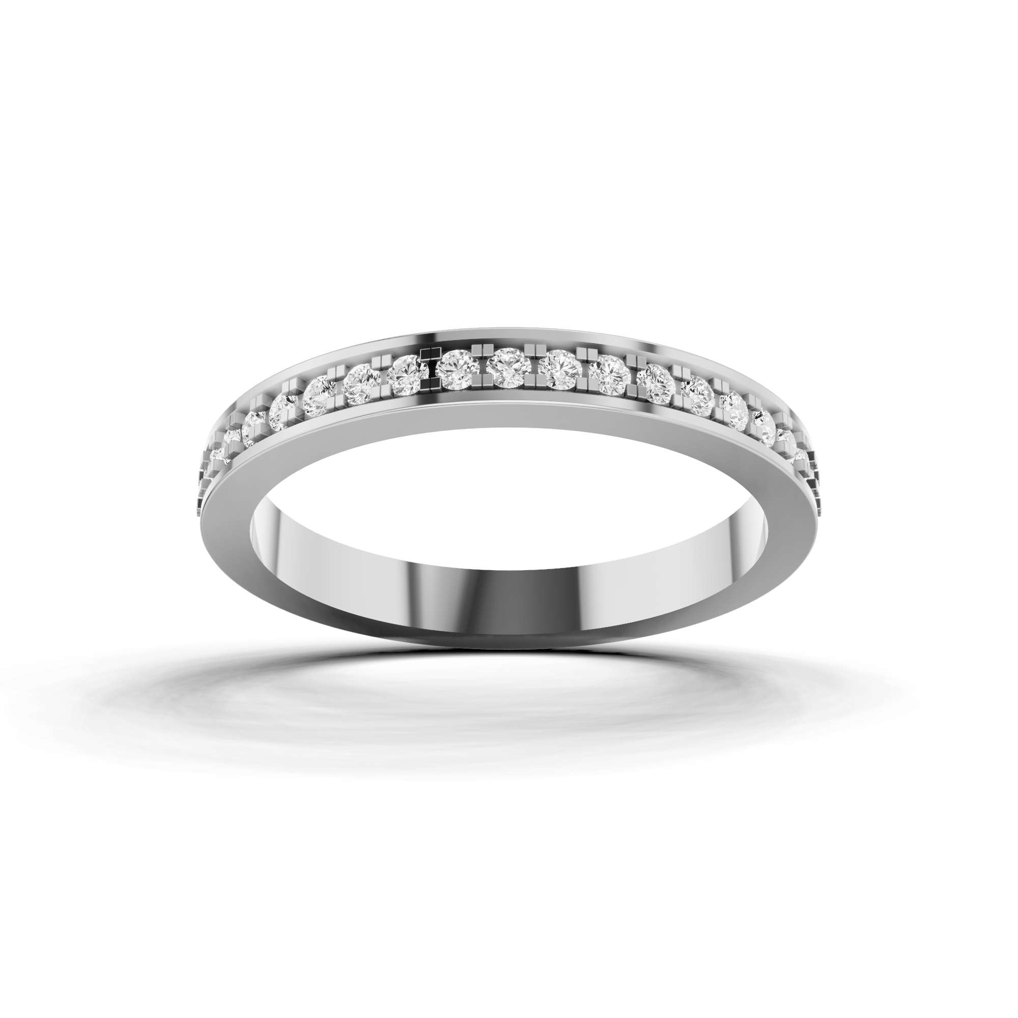Geometric Channel Eternity Band