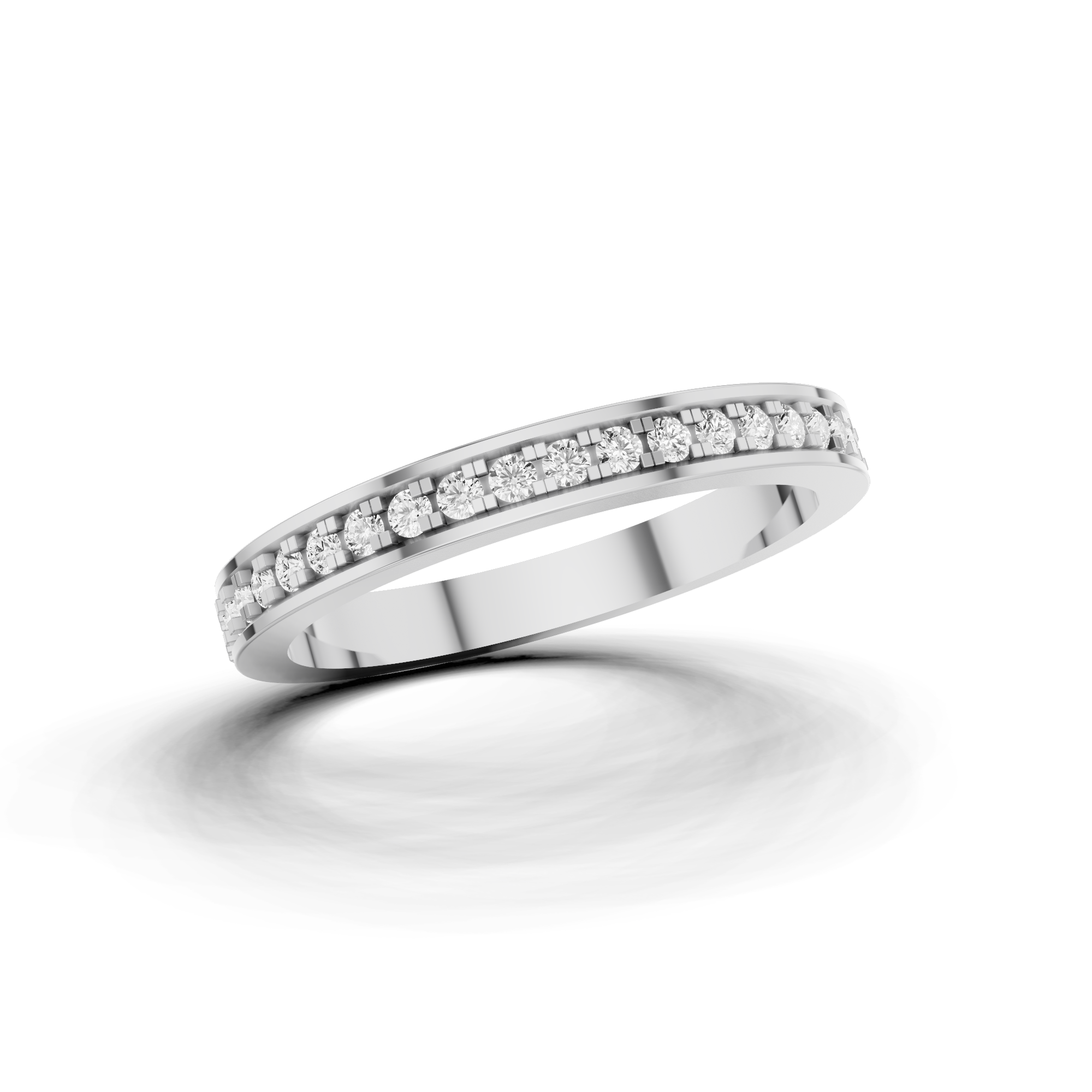 Geometric Channel Eternity Band