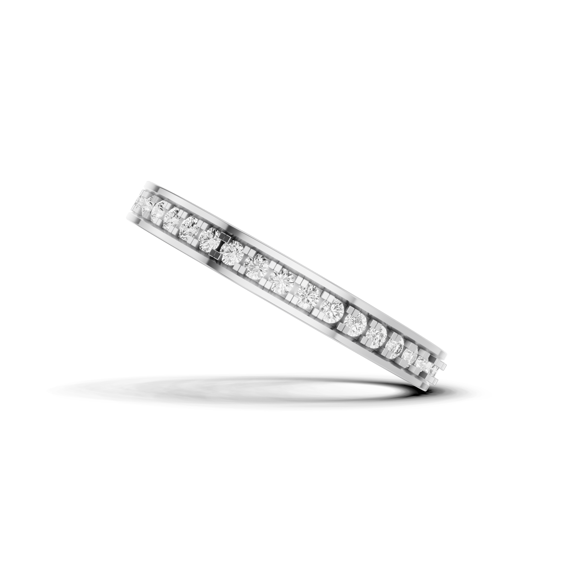Geometric Channel Eternity Band
