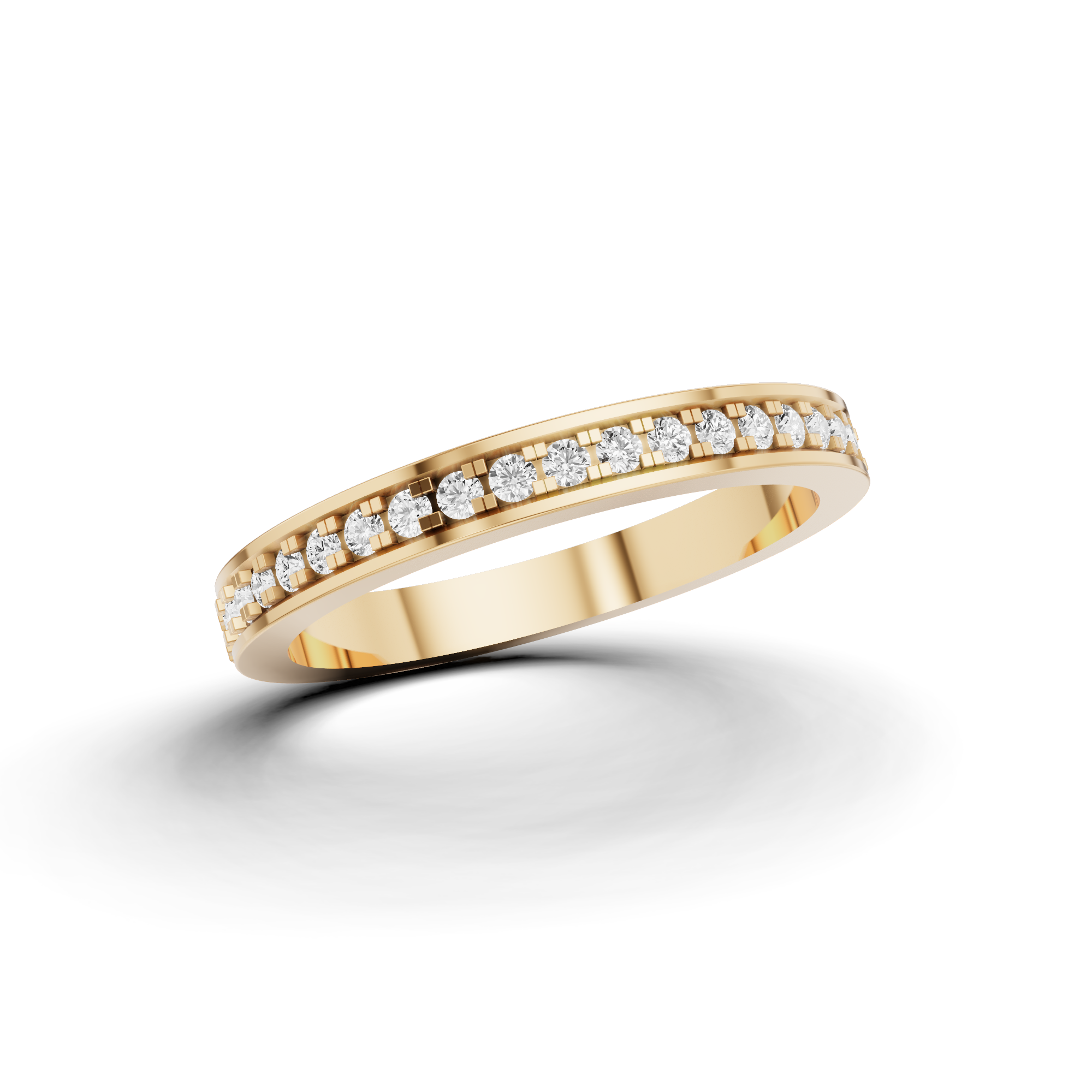 Geometric Channel Eternity Band