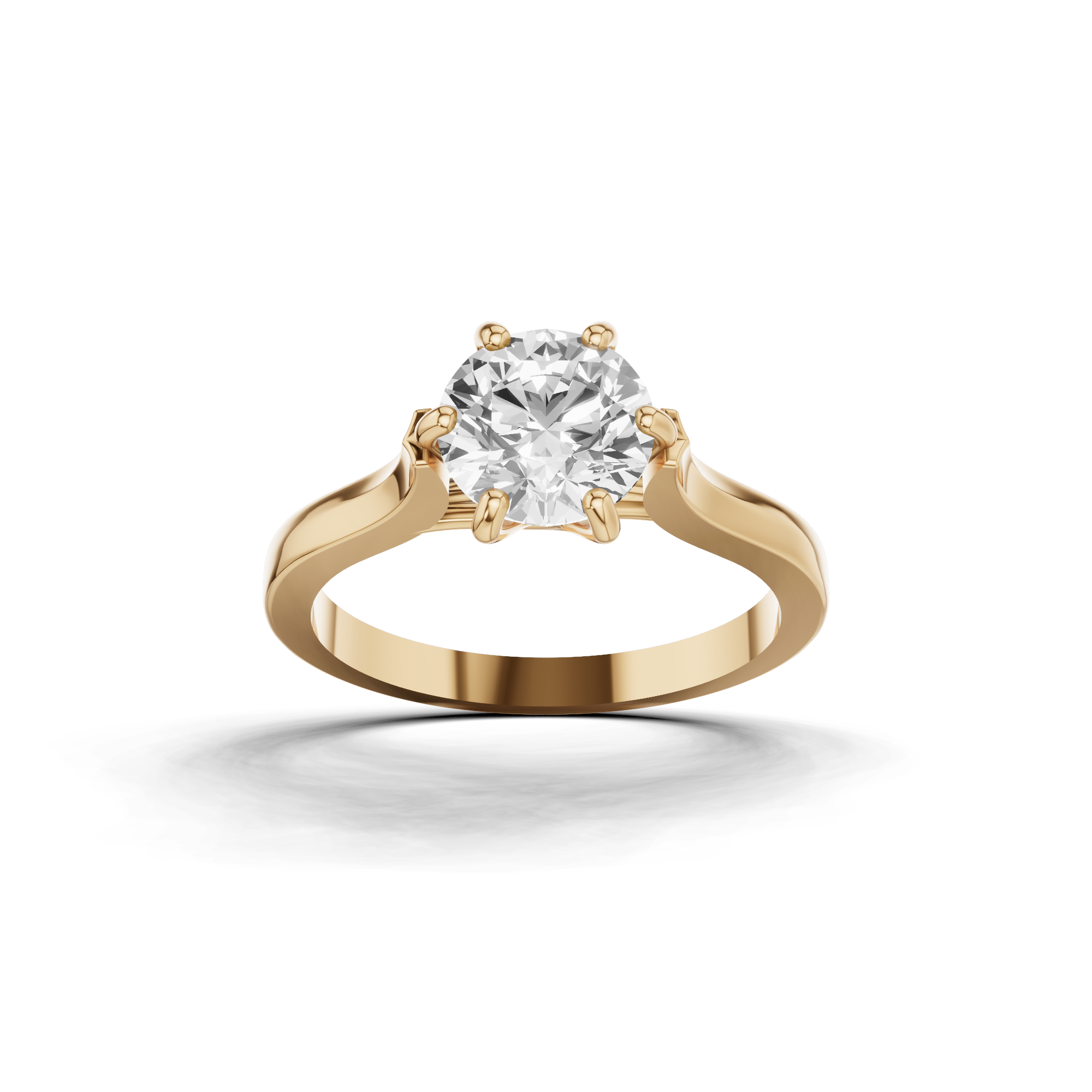 Classic Round Solitaire Engagement Ring