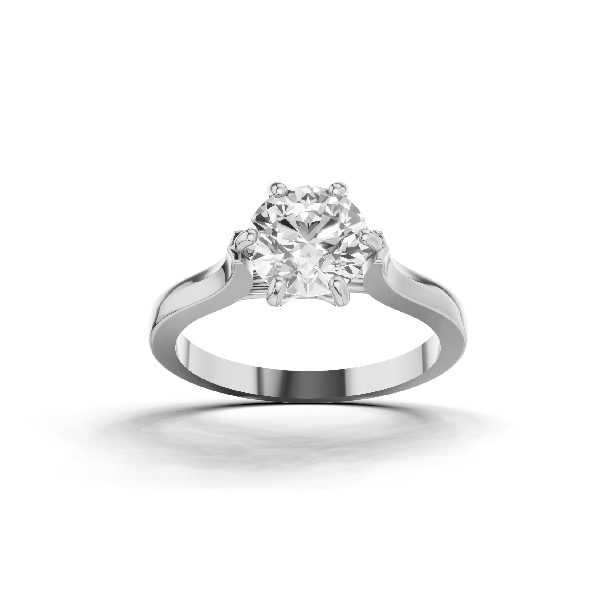 Classic Round Solitaire Engagement Ring