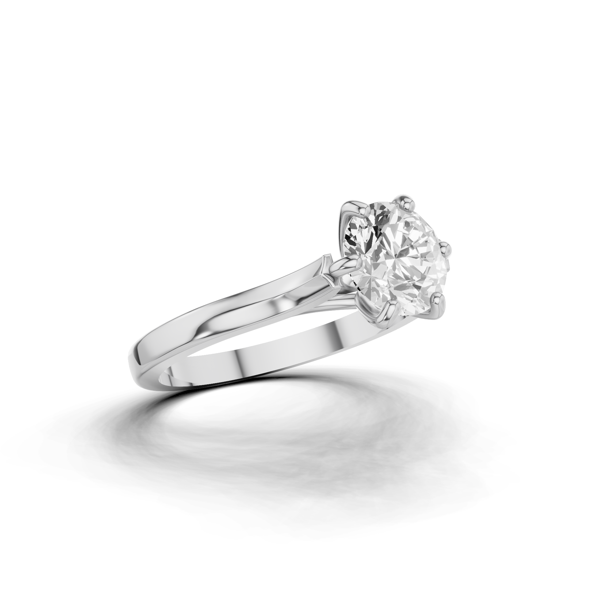 Classic Round Solitaire Engagement Ring
