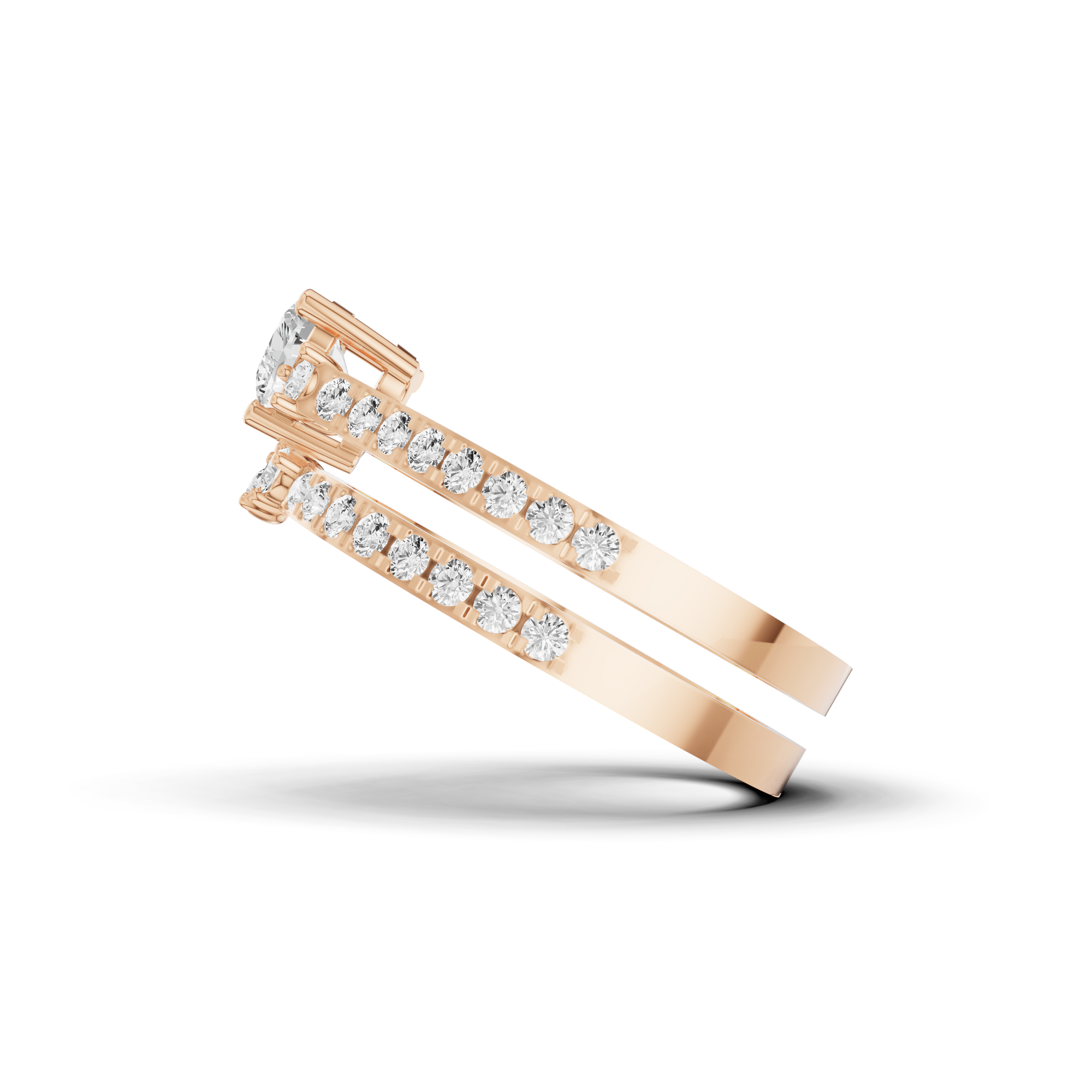 Heart Bridal Ring Set