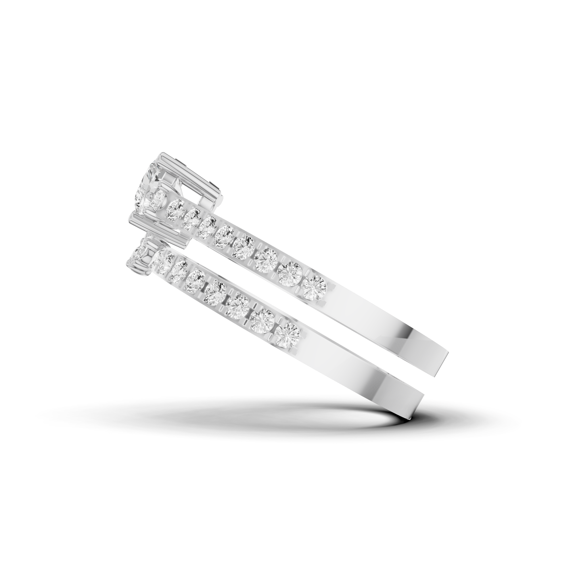 Heart Bridal Ring Set