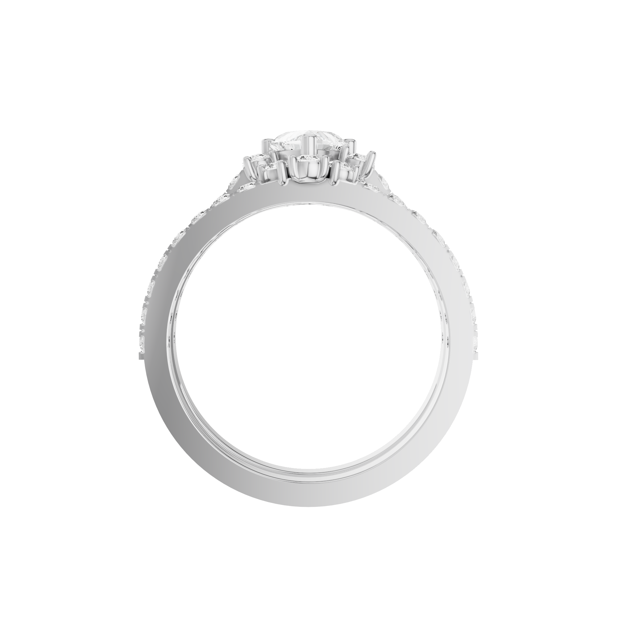 Heart Bridal Ring Set