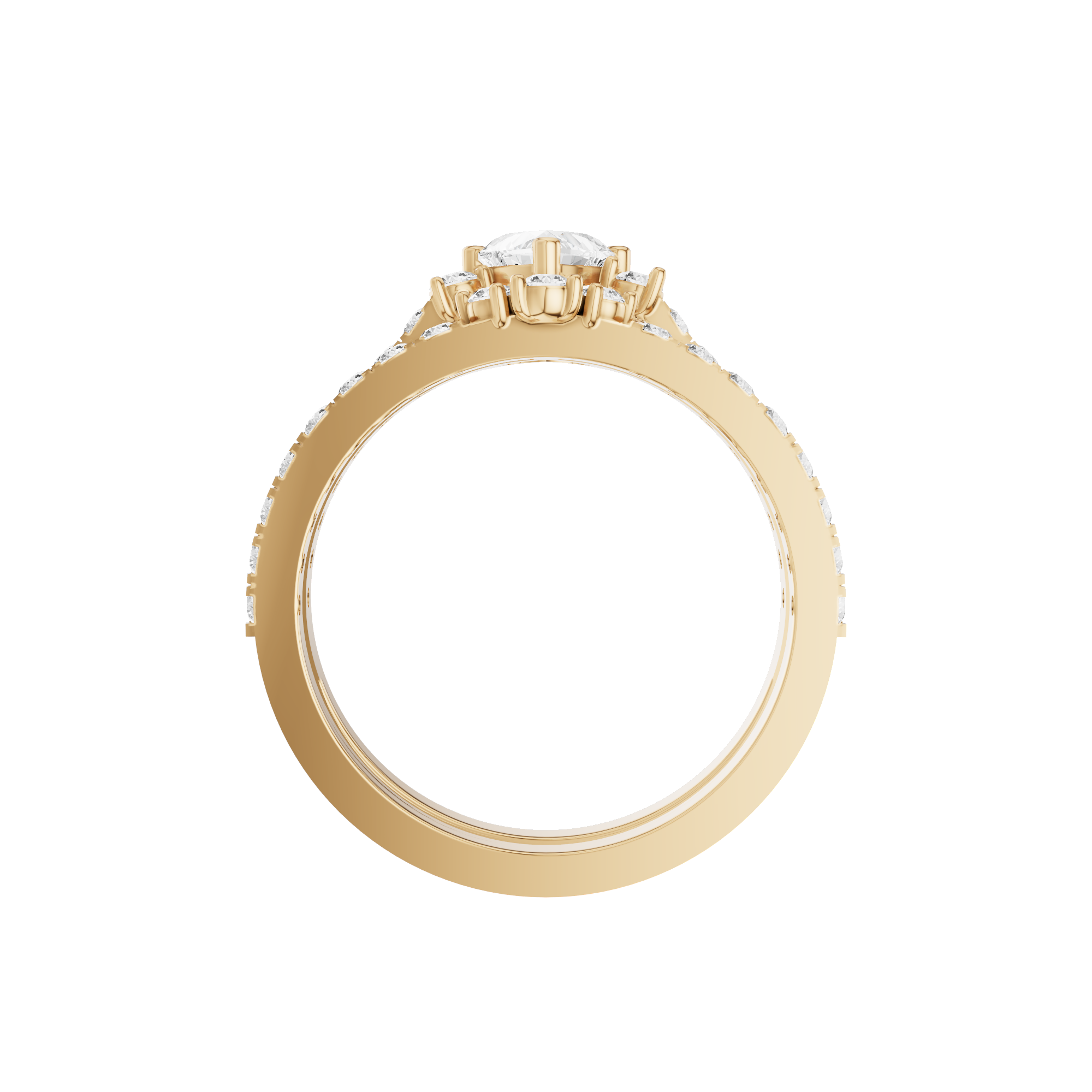 Heart Bridal Ring Set