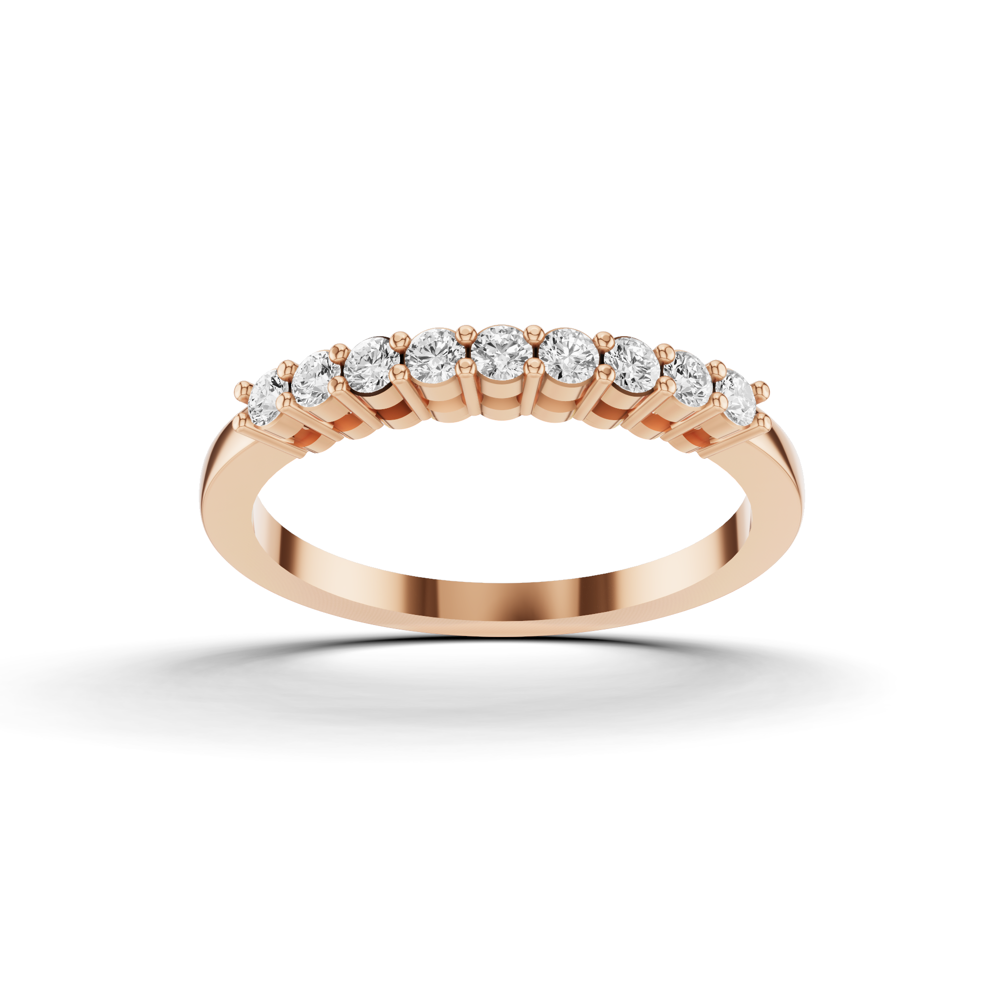9 Stone Wedding Band