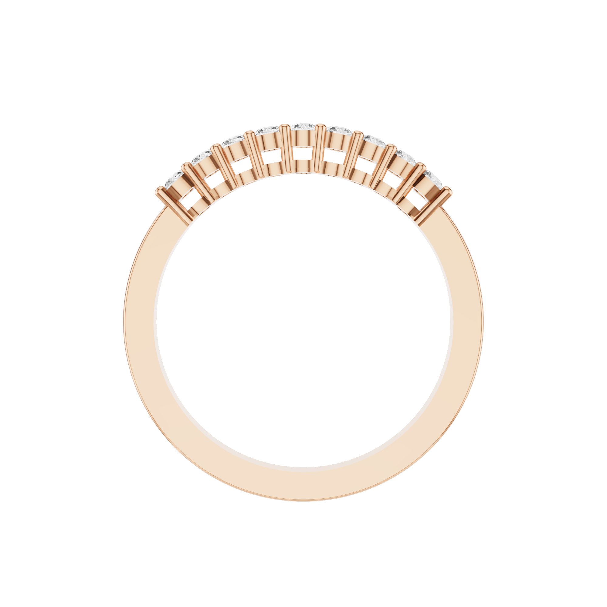 9 Stone Wedding Band
