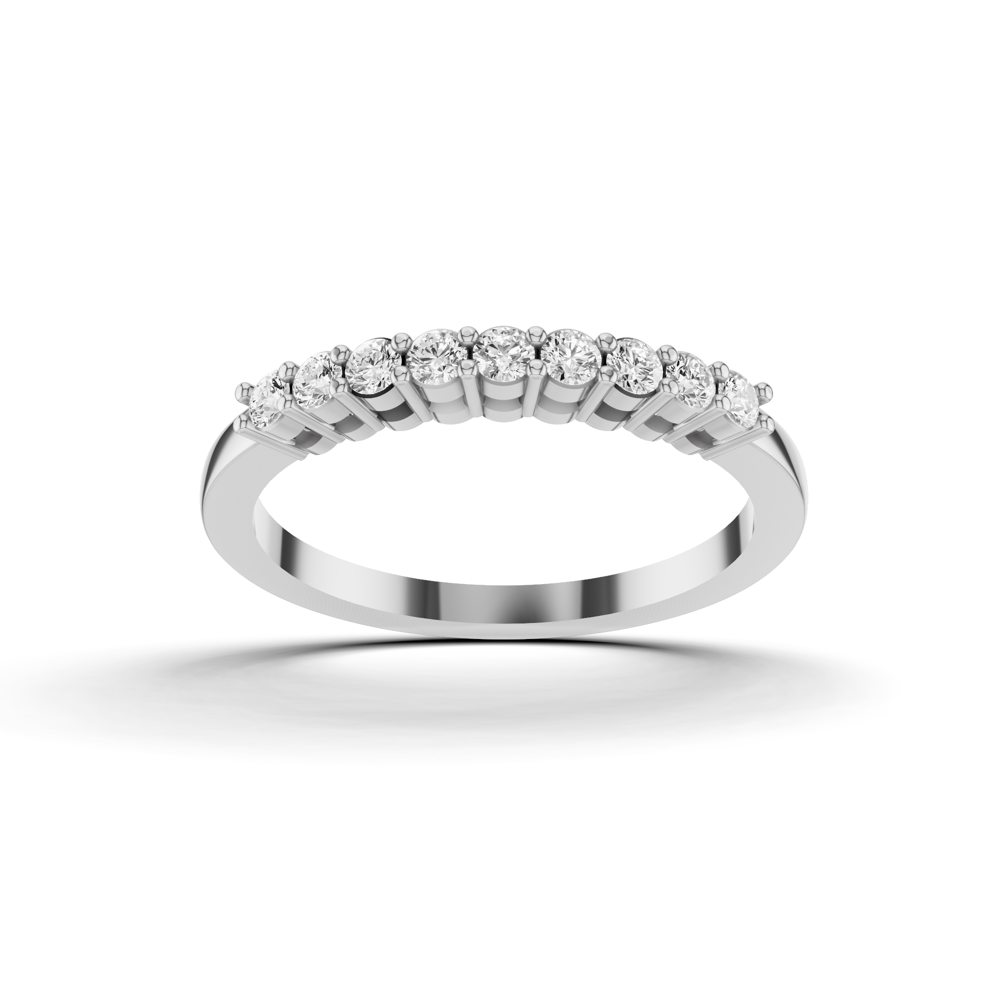 9 Stone Wedding Band