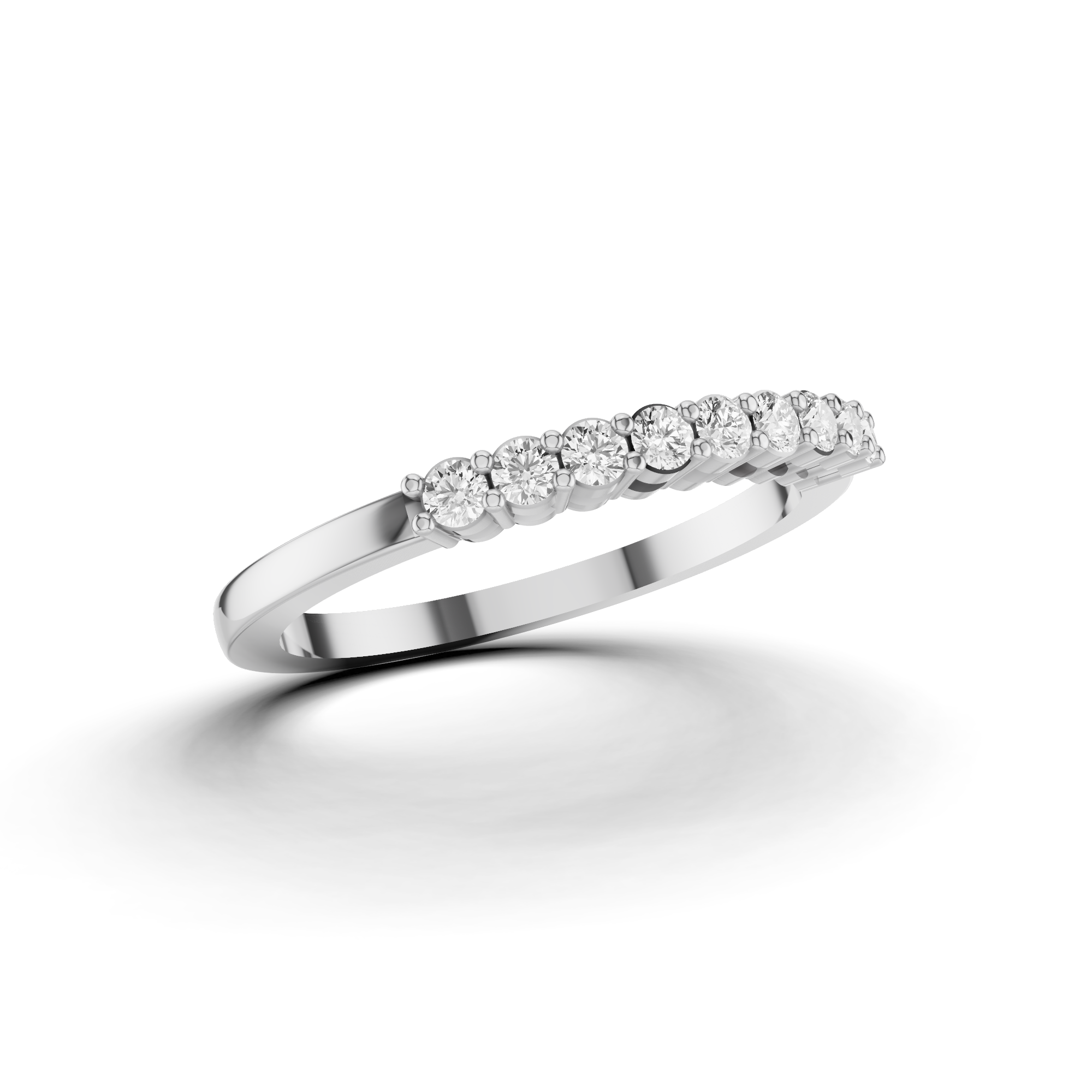 9 Stone Wedding Band