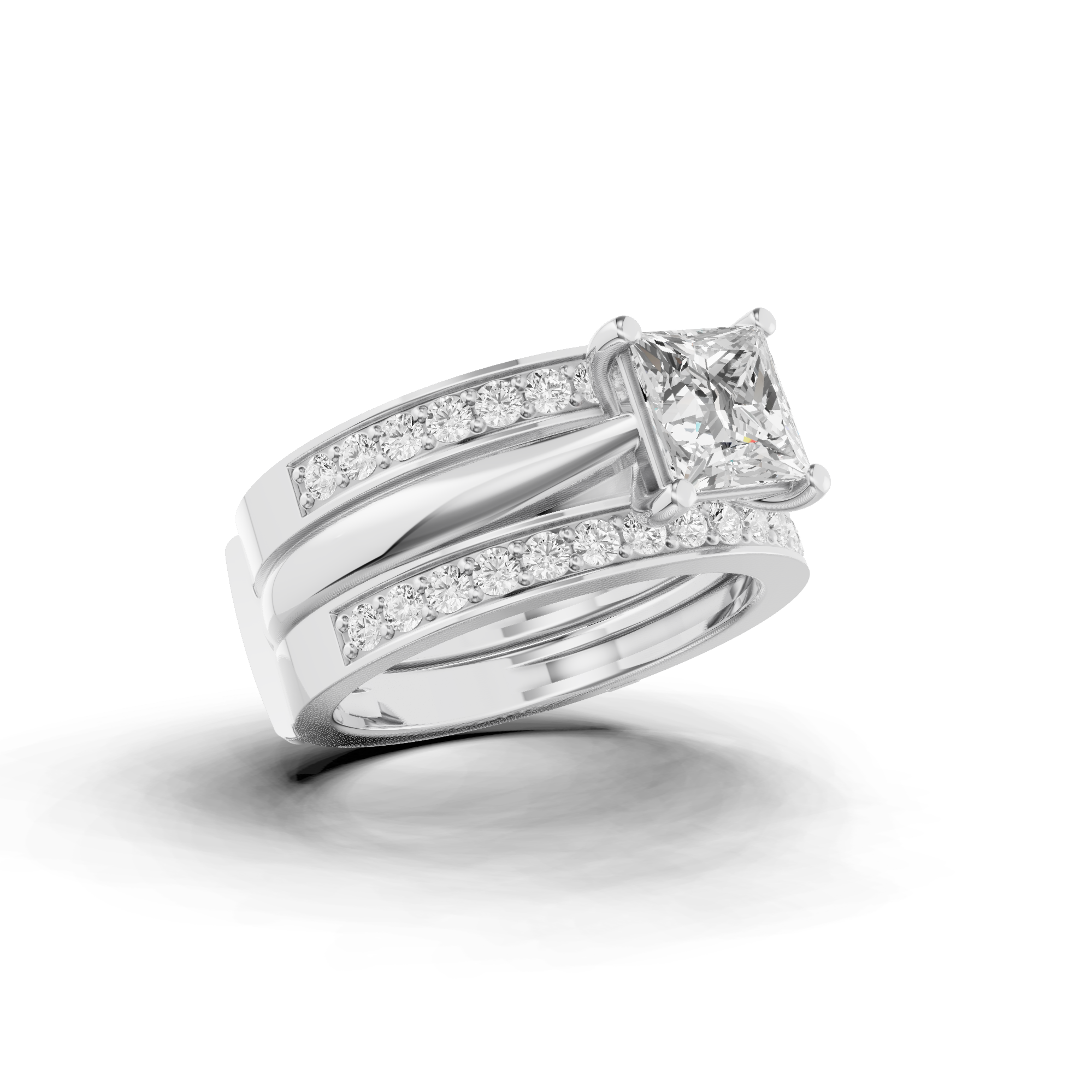 Princess Bridal Ring Set