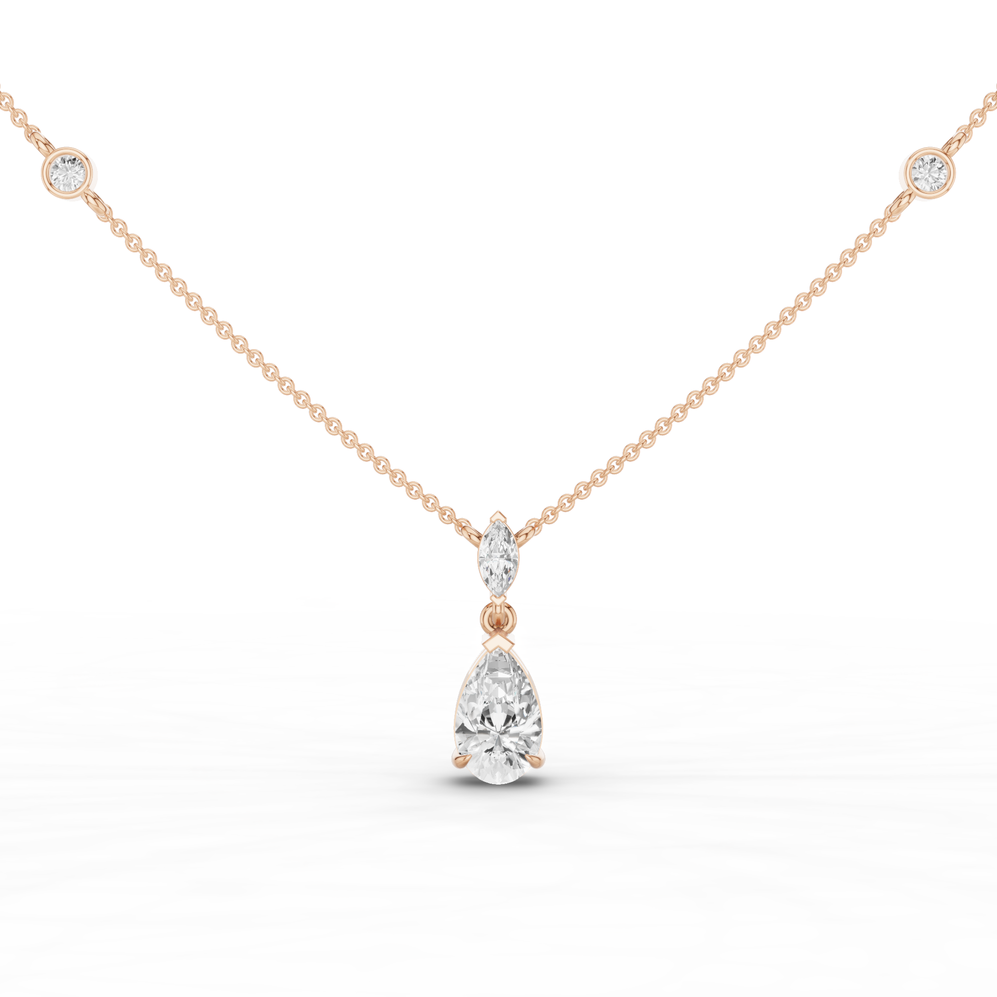 Pear Drop Necklace 3.5 CT