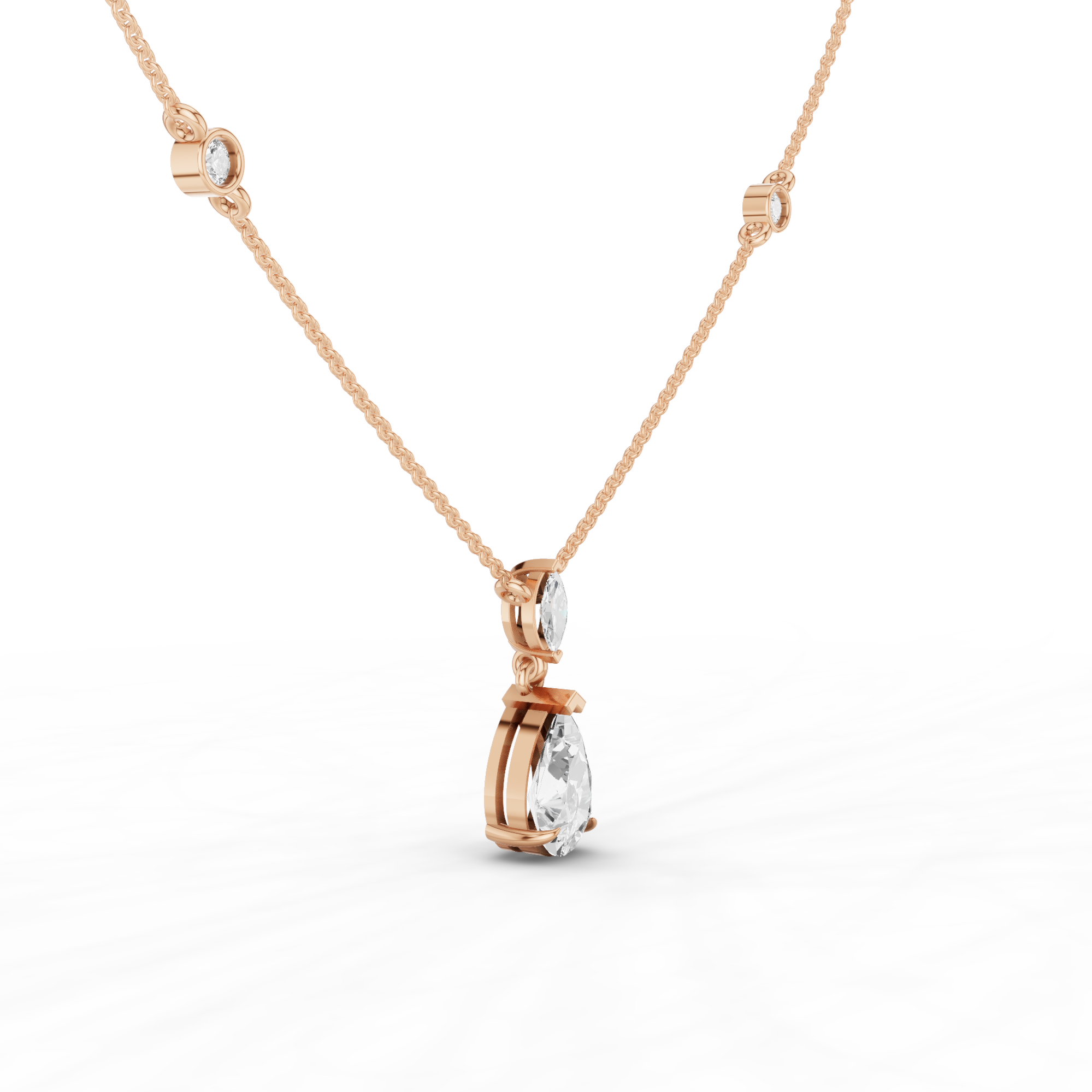 Pear Drop Necklace 3.5 CT