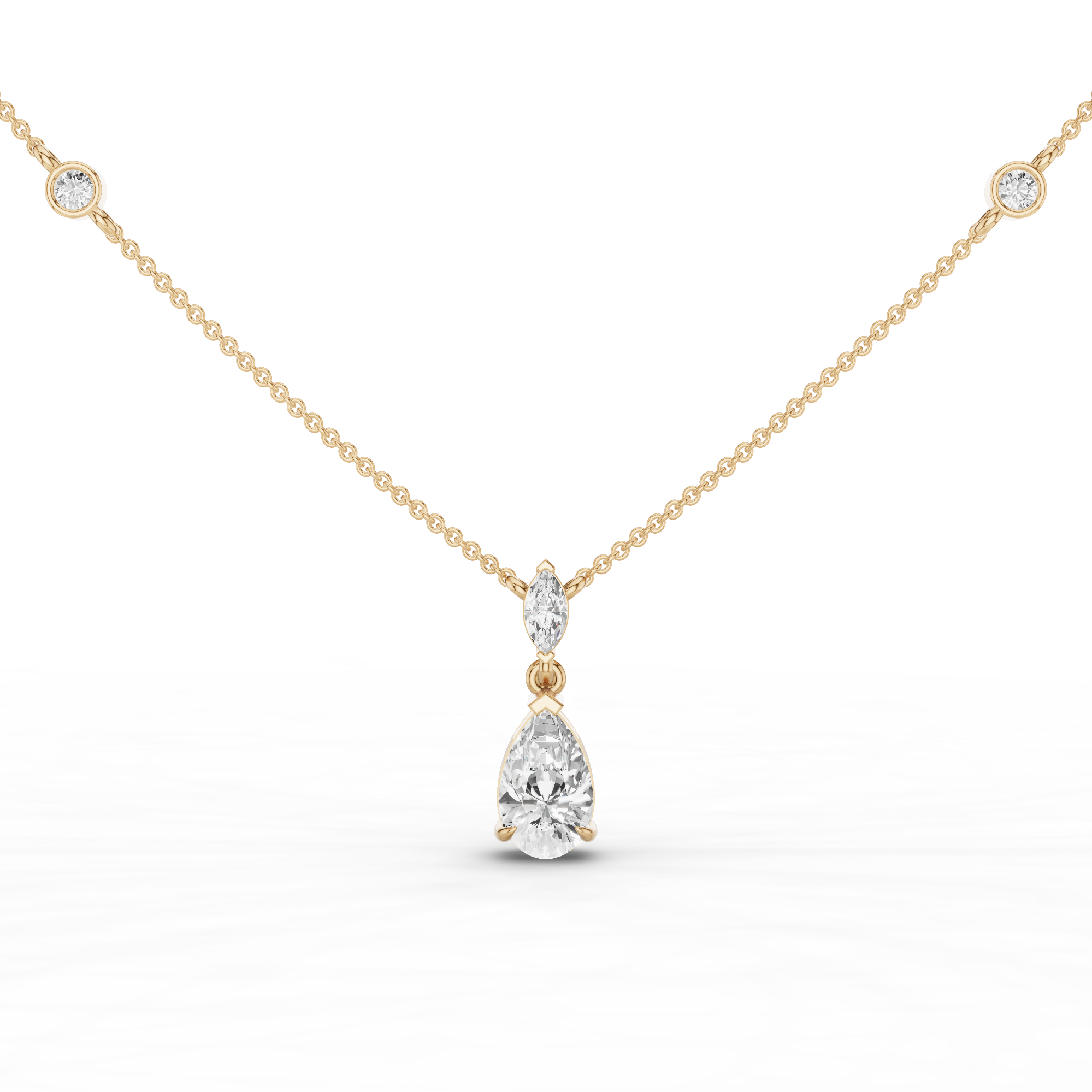 Pear Drop Necklace 3.5 CT
