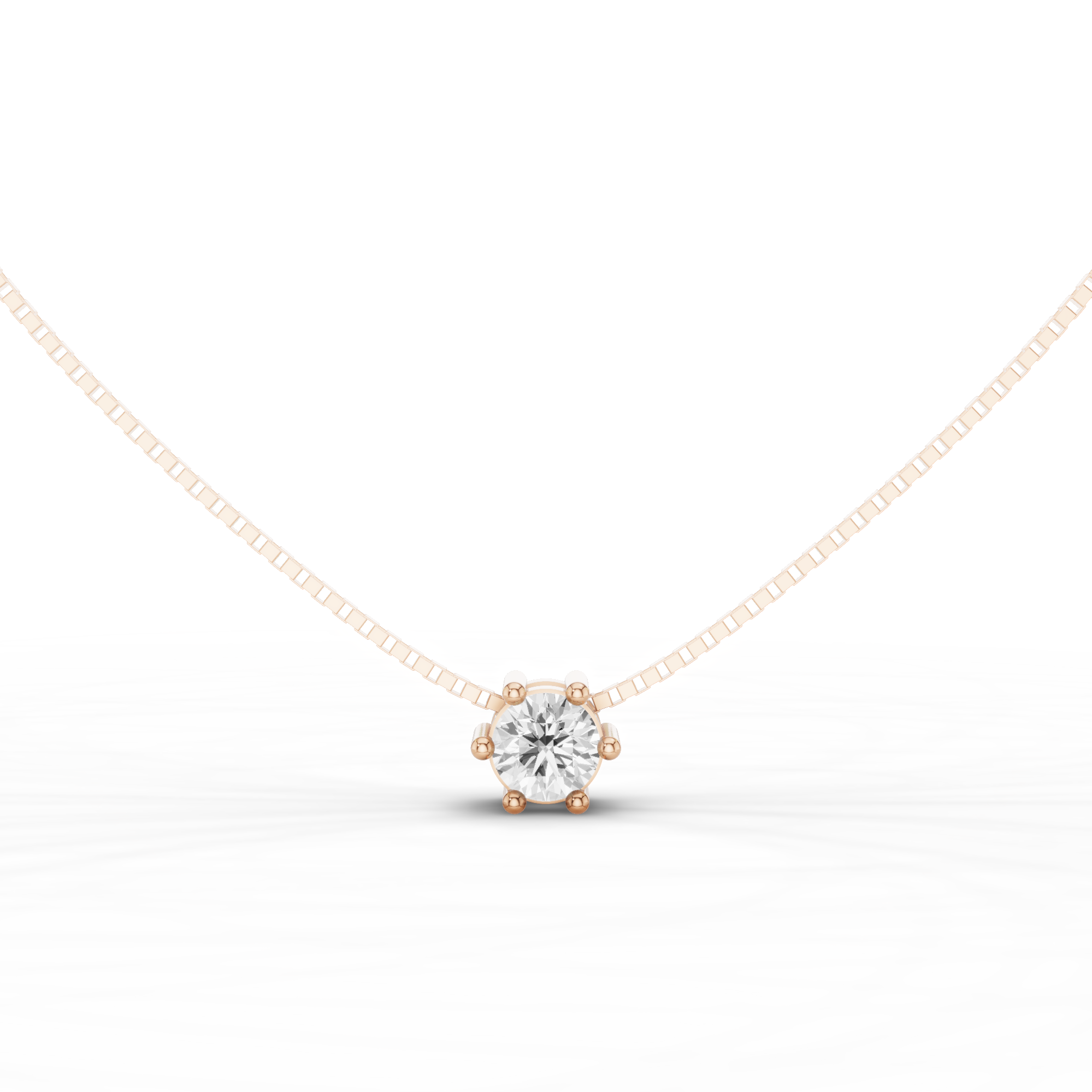 Venetian Solitaire Necklace 0.3 CT