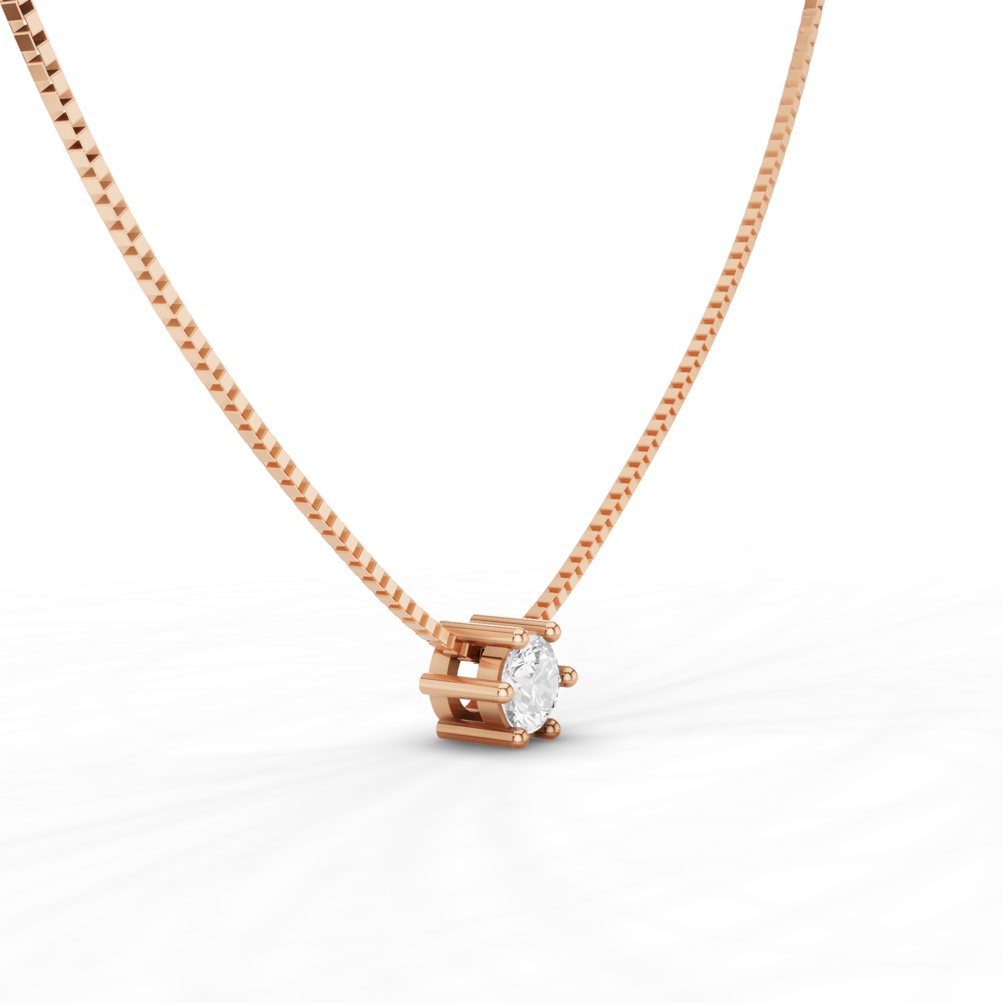 Venetian Solitaire Necklace 0.3 CT
