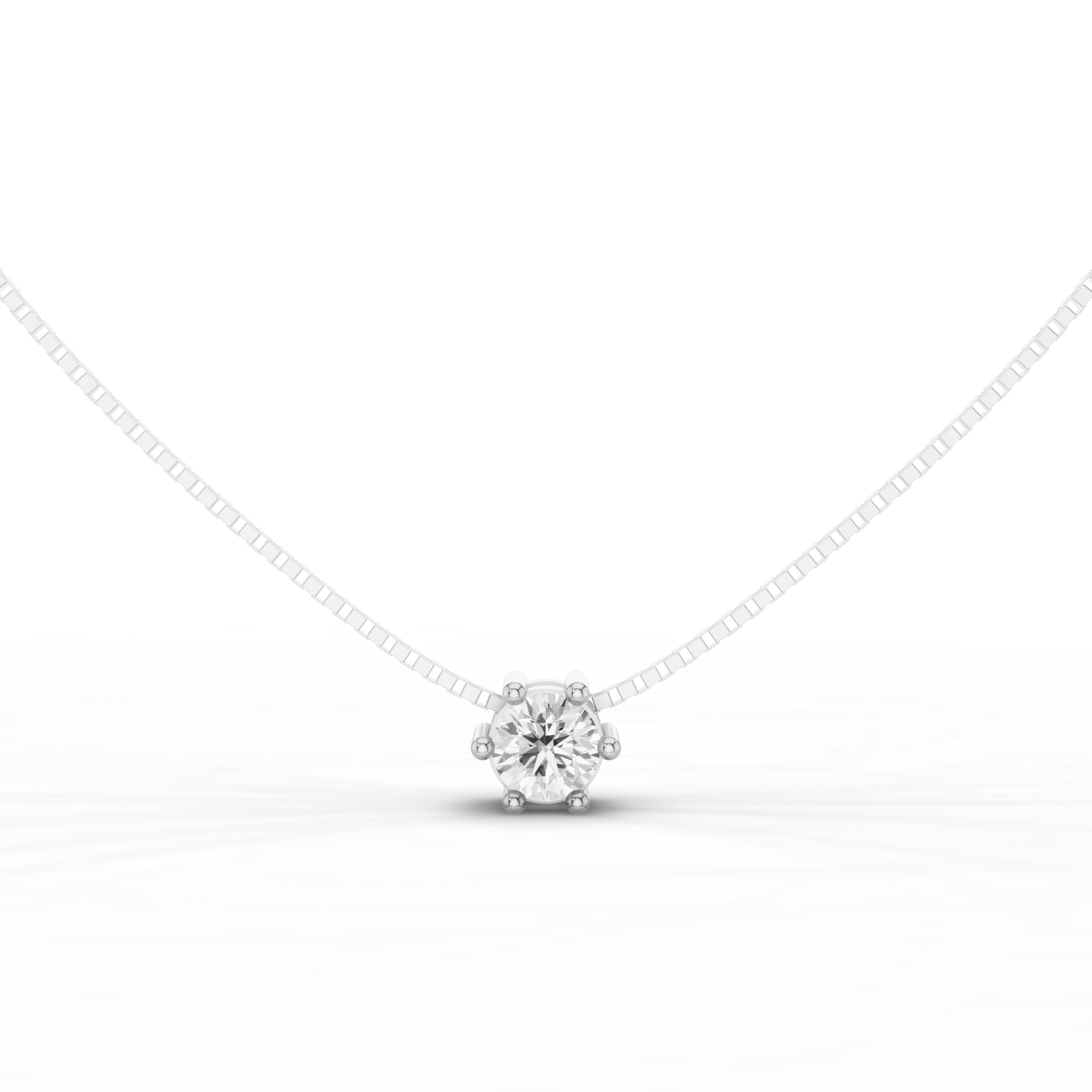 Venetian Solitaire Necklace 0.9 CT