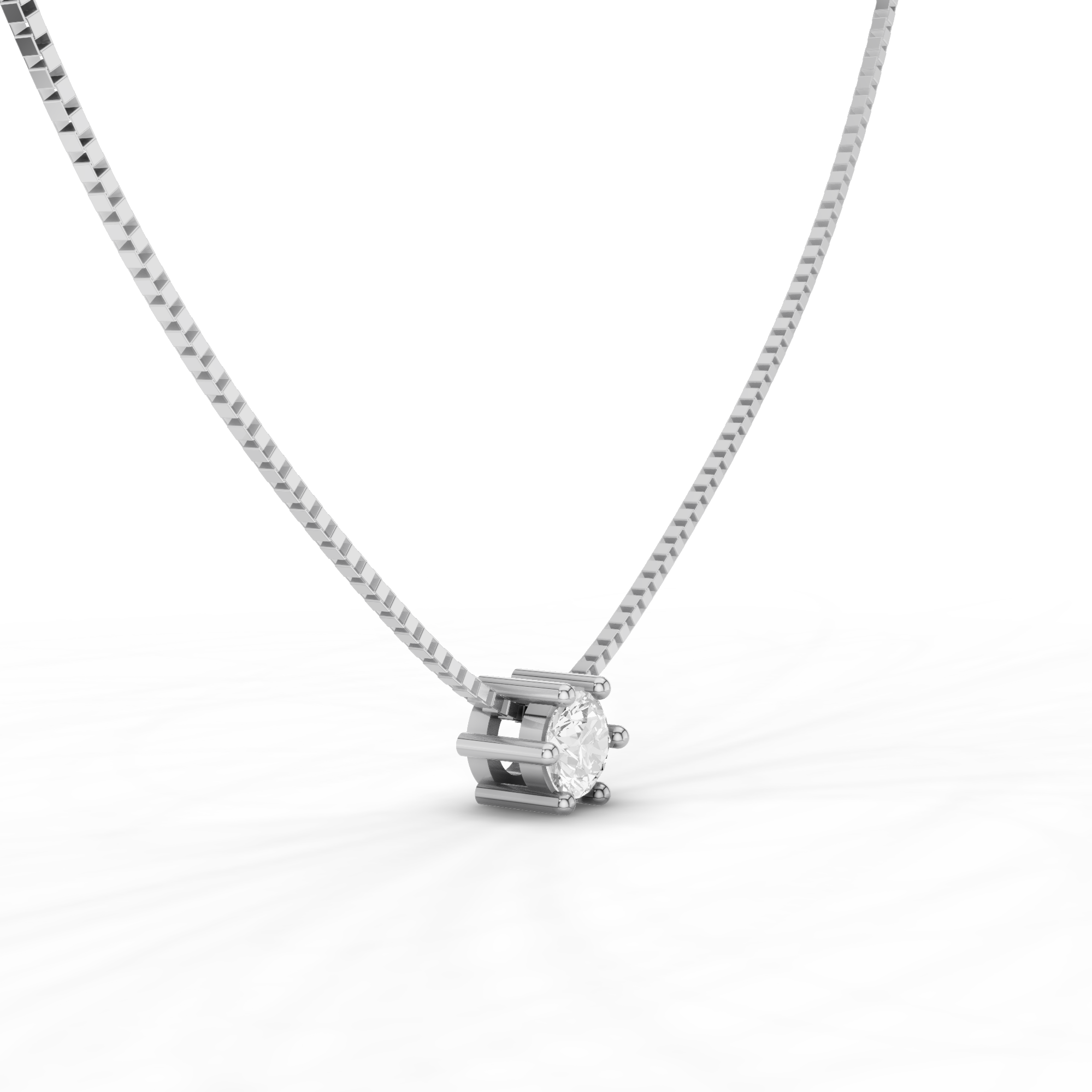 Venetian Solitaire Necklace 0.3 CT