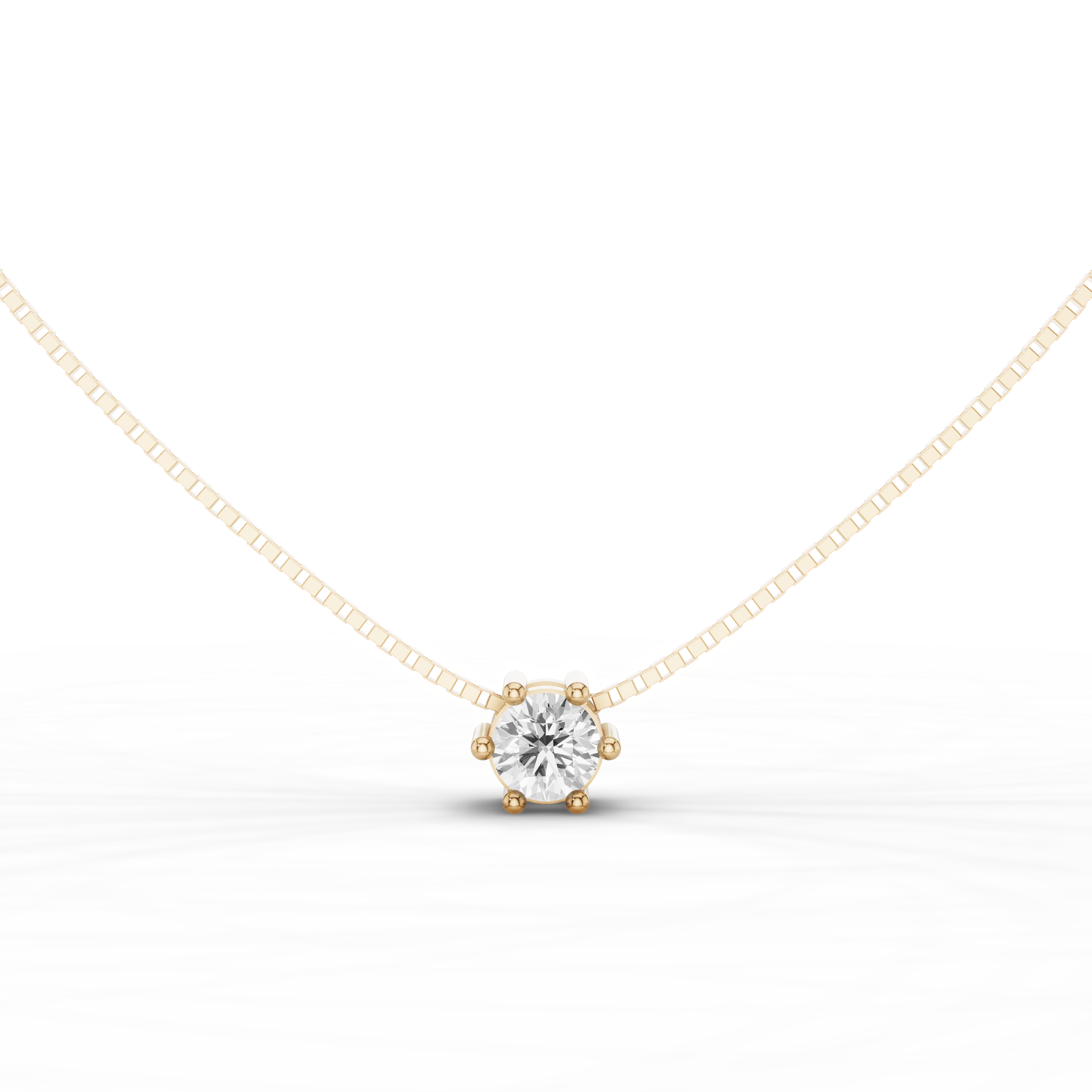 Venetian Solitaire Necklace 0.9 CT