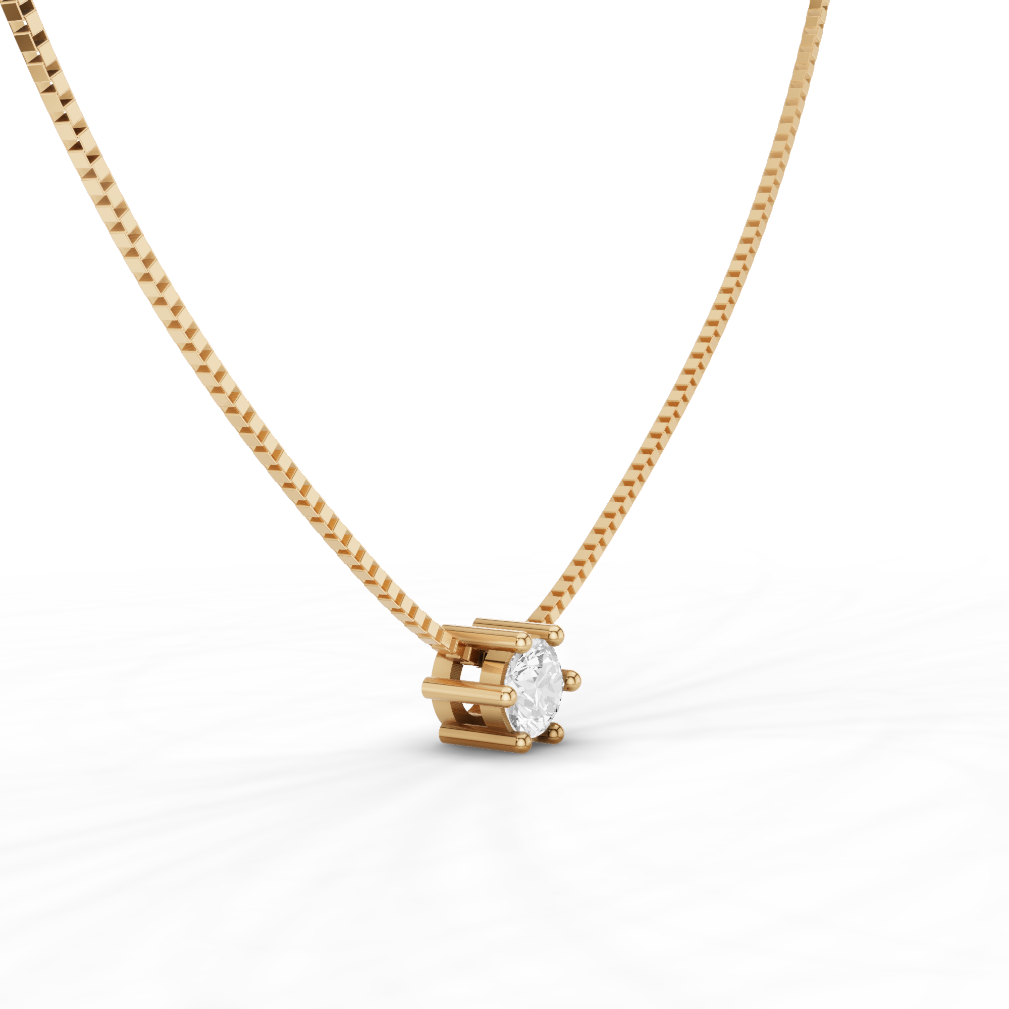 Venetian Solitaire Necklace 0.3 CT