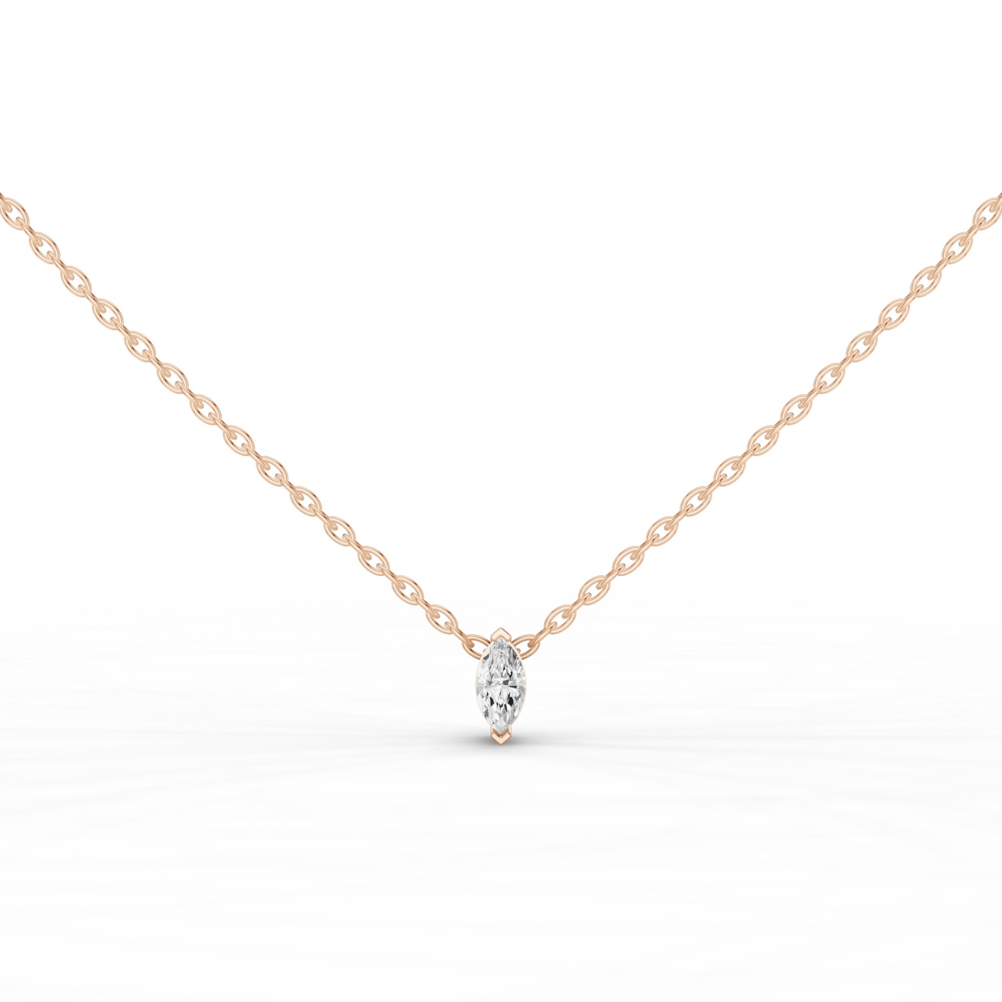 Solitaire Maquise Necklace