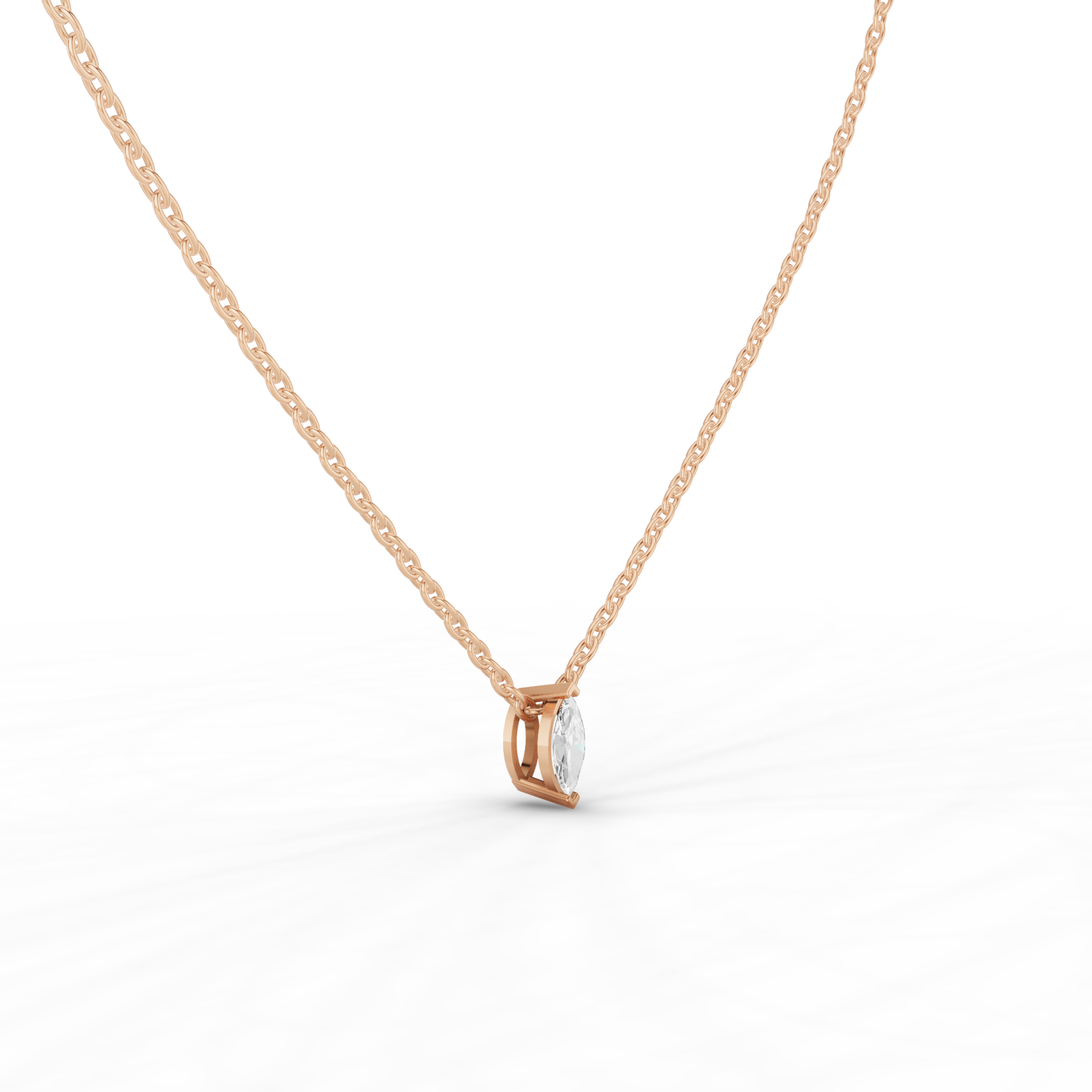Solitaire Maquise Necklace