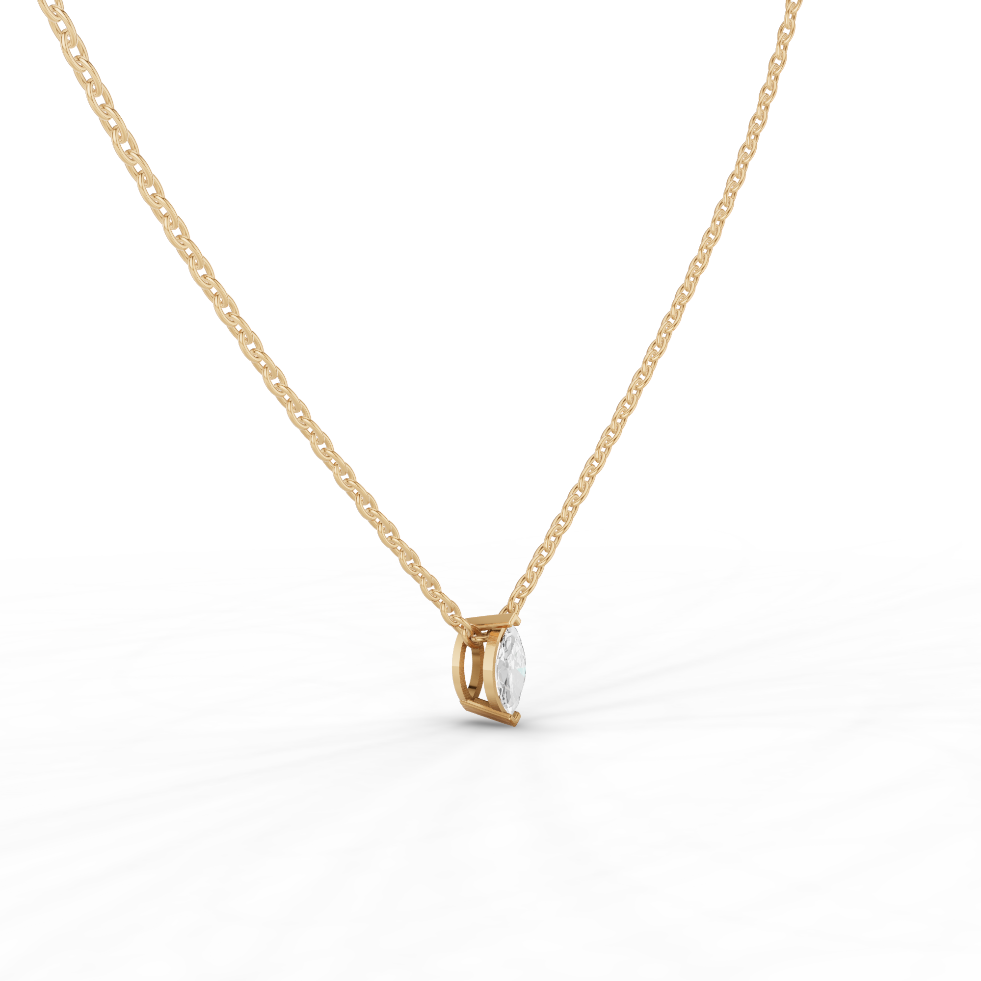 Solitaire Maquise Necklace