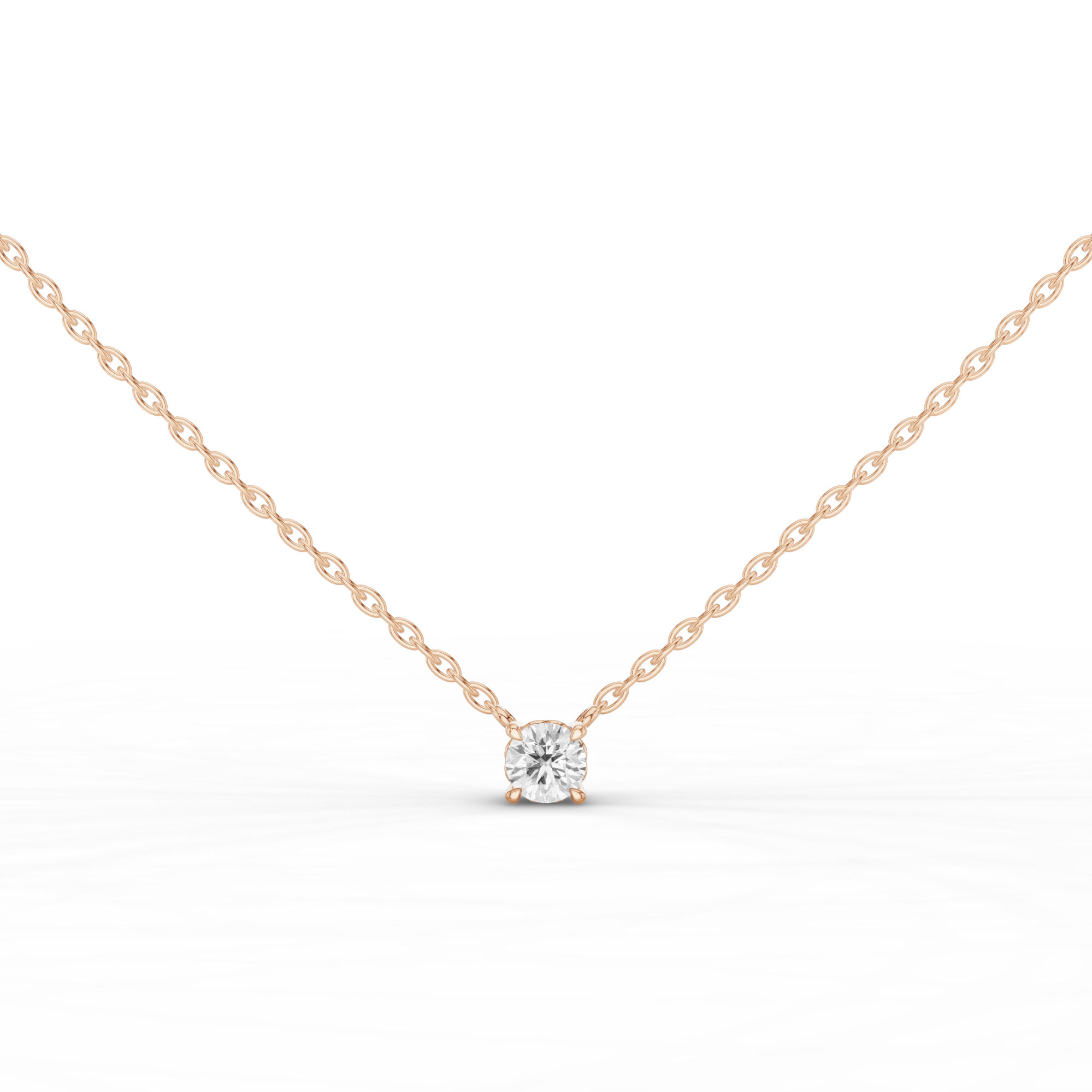 Round Solitaire Necklace 5 CT