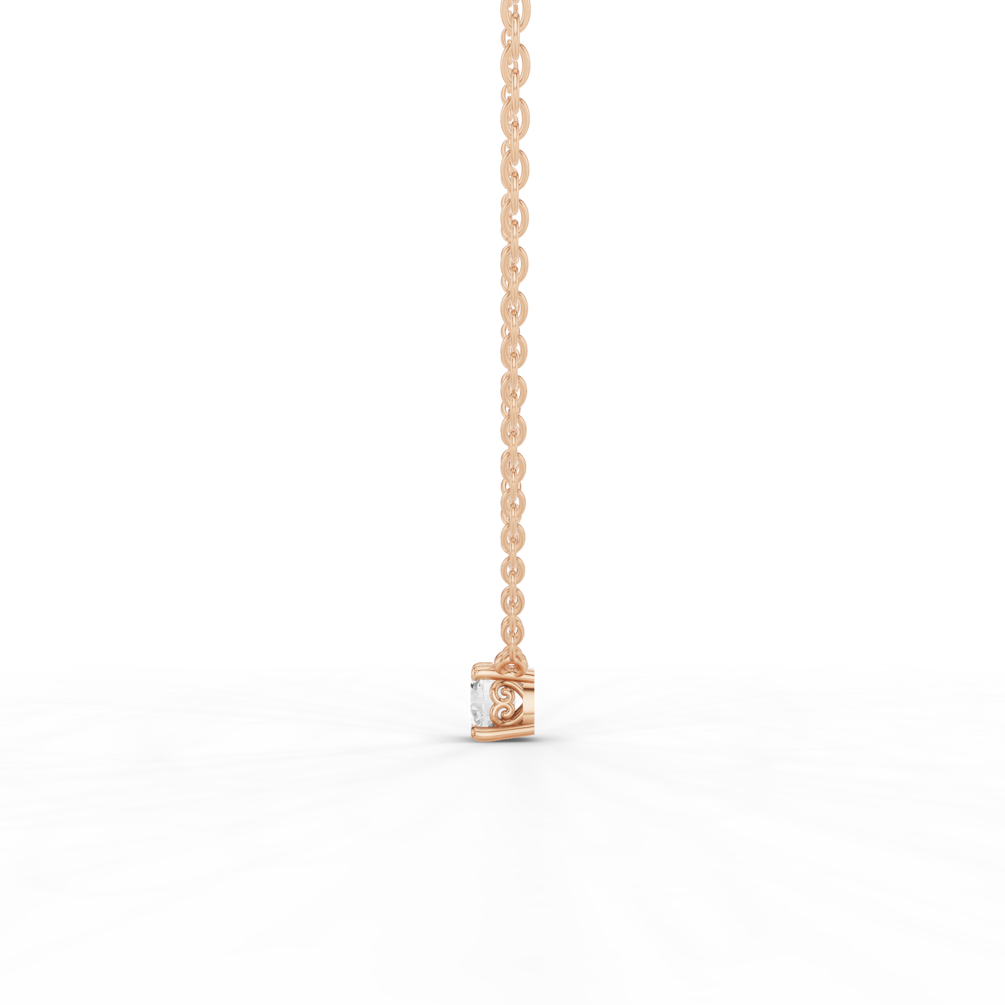 Round Solitaire Necklace 2.5 CT