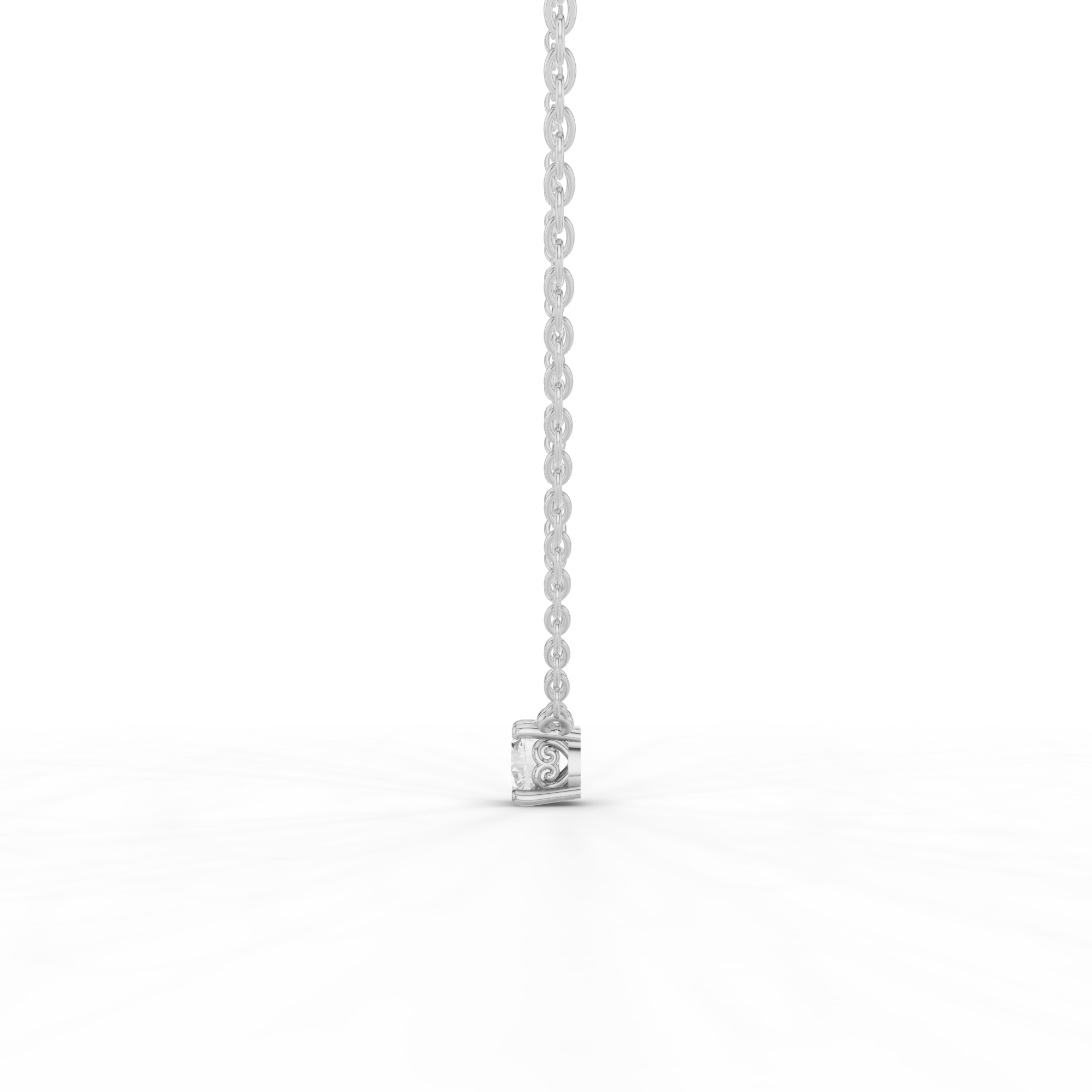 Round Solitaire Necklace 2.5 CT
