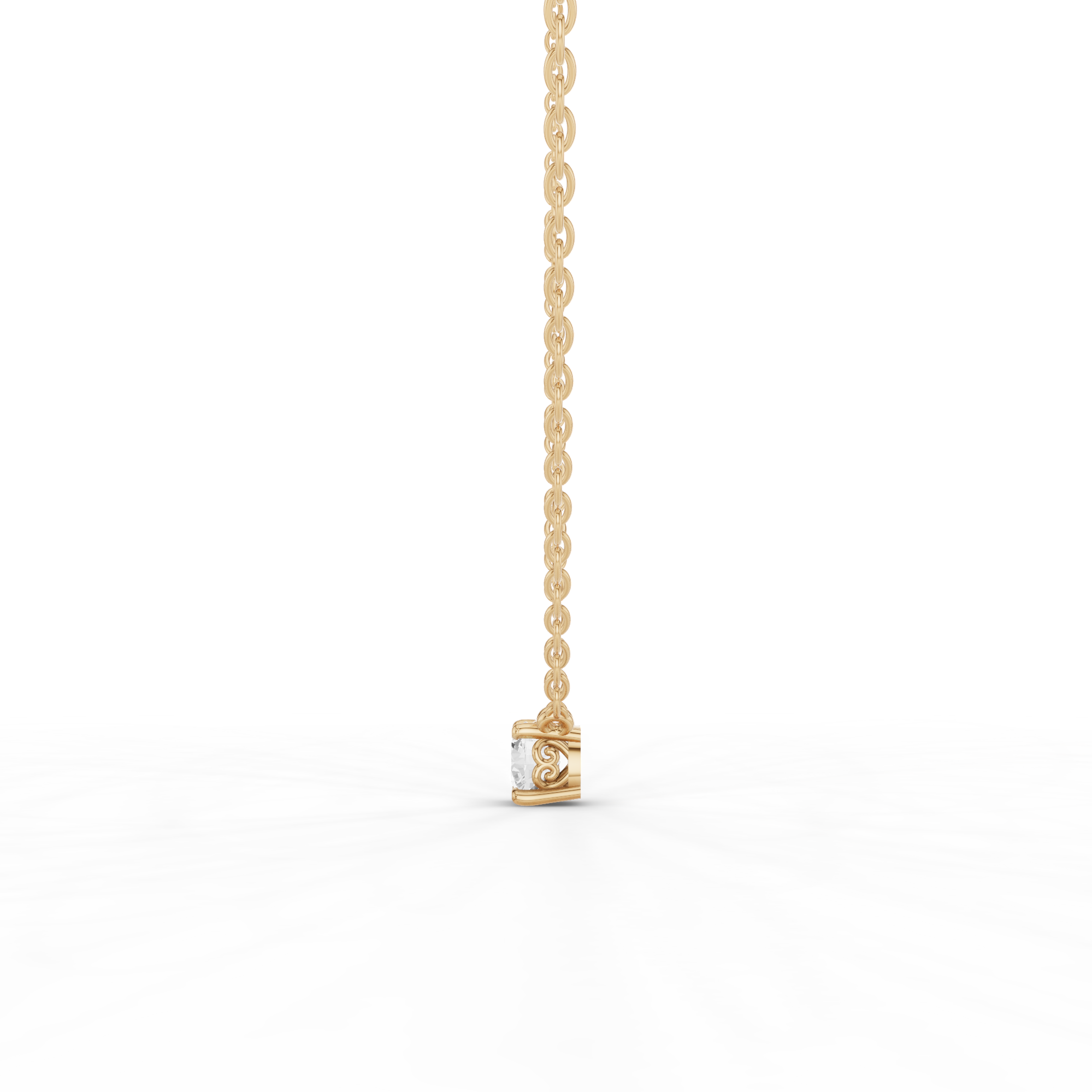Round Solitaire Necklace 2.5 CT
