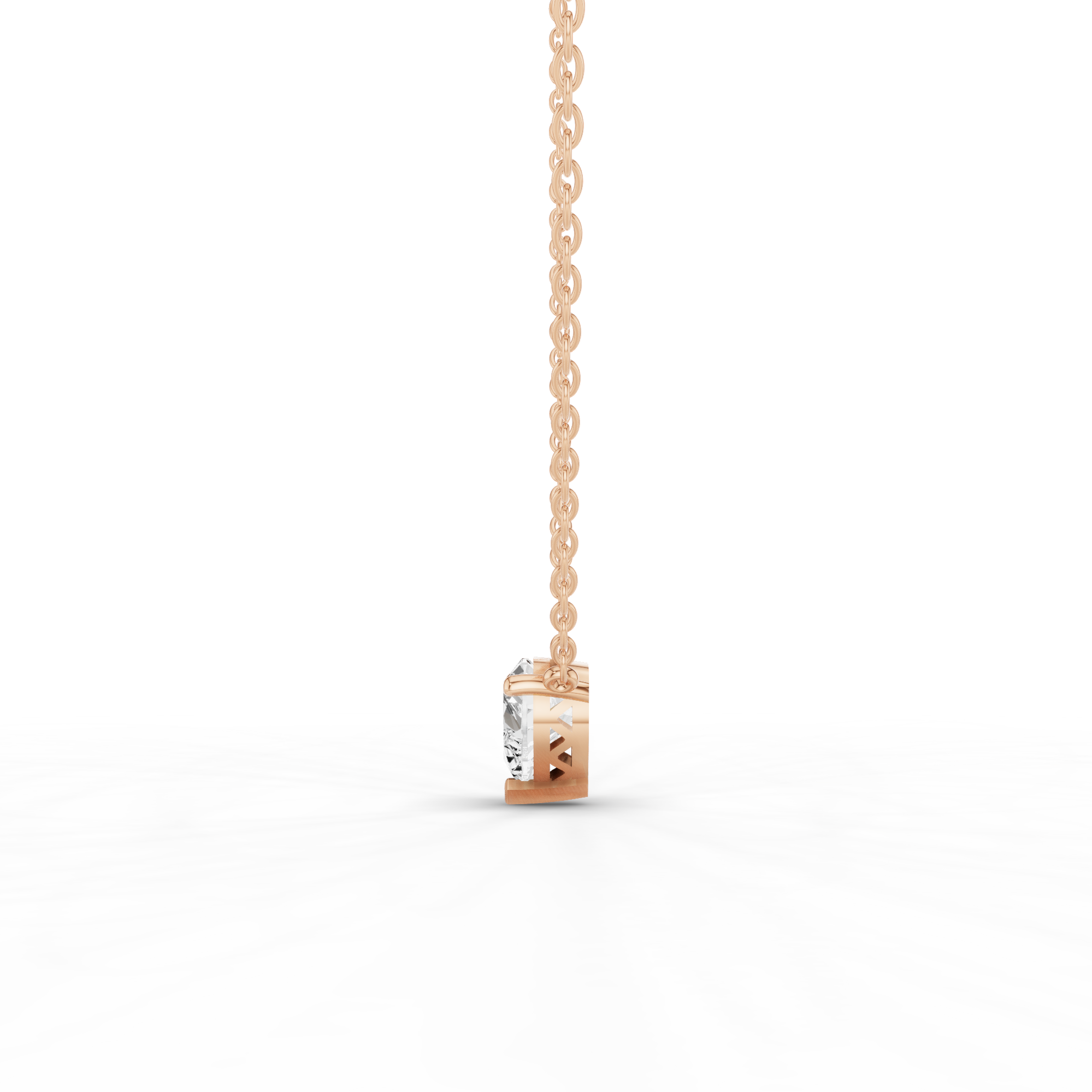 Solitaire Heart Necklace 2 CT