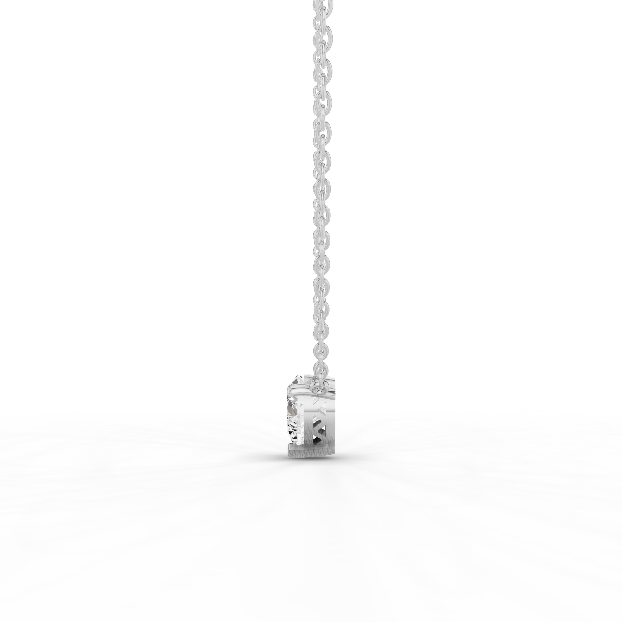 Solitaire Heart Necklace 2 CT